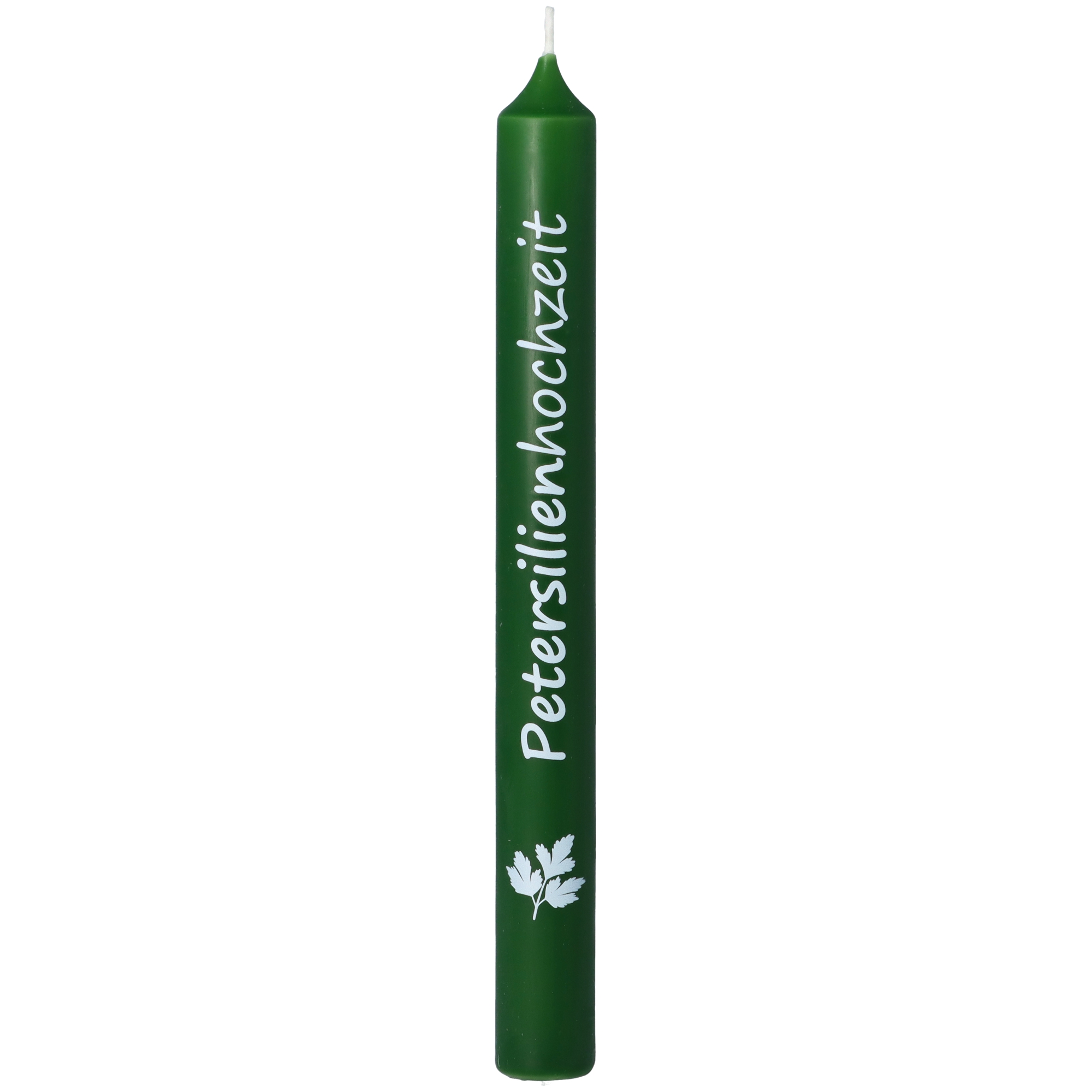 Stabkerze Grün "Petersilienhochzeit"