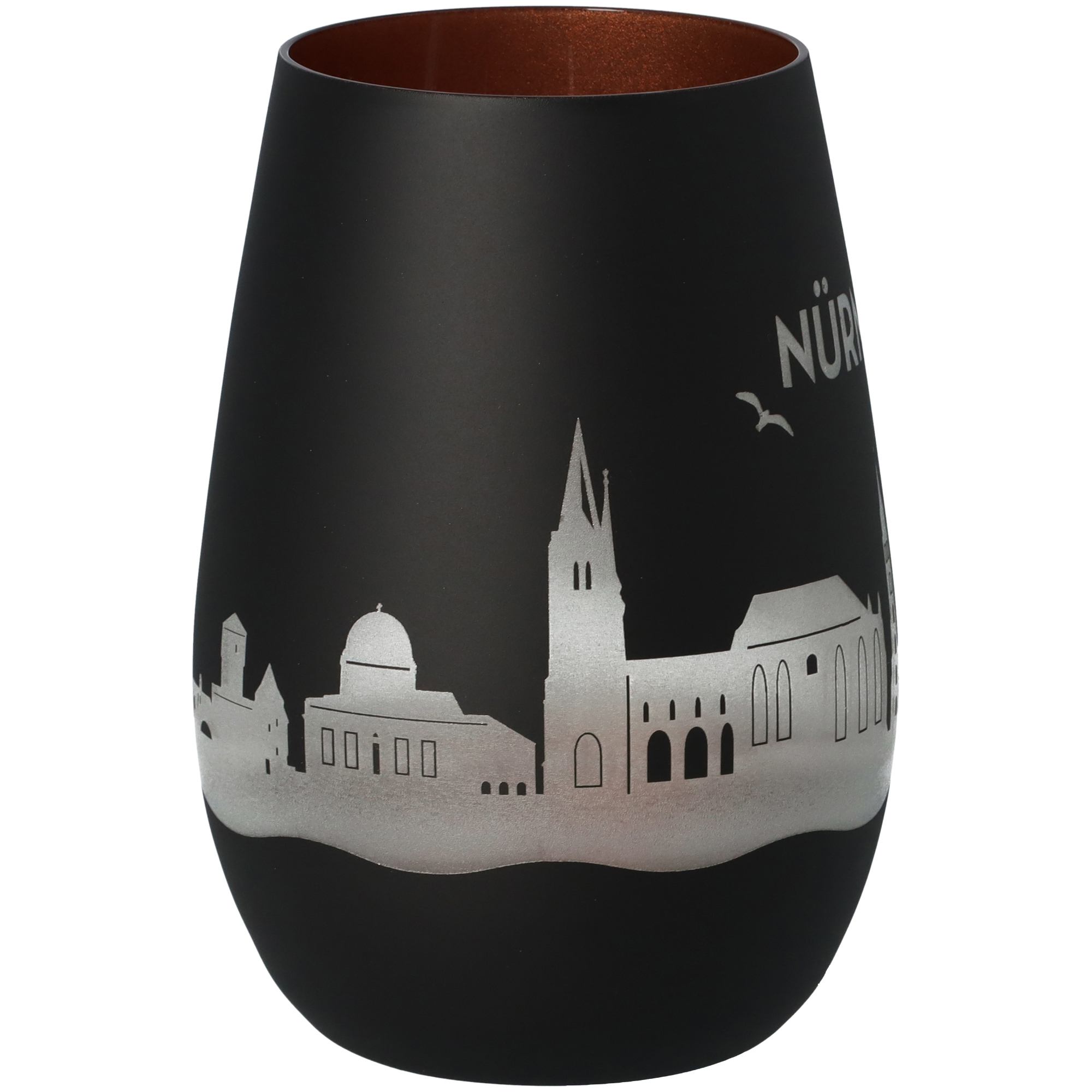 Windlicht Skyline Nürnberg Schwarz/Bronze Windlicht Skyline Nürnberg Schwarz/Bronze