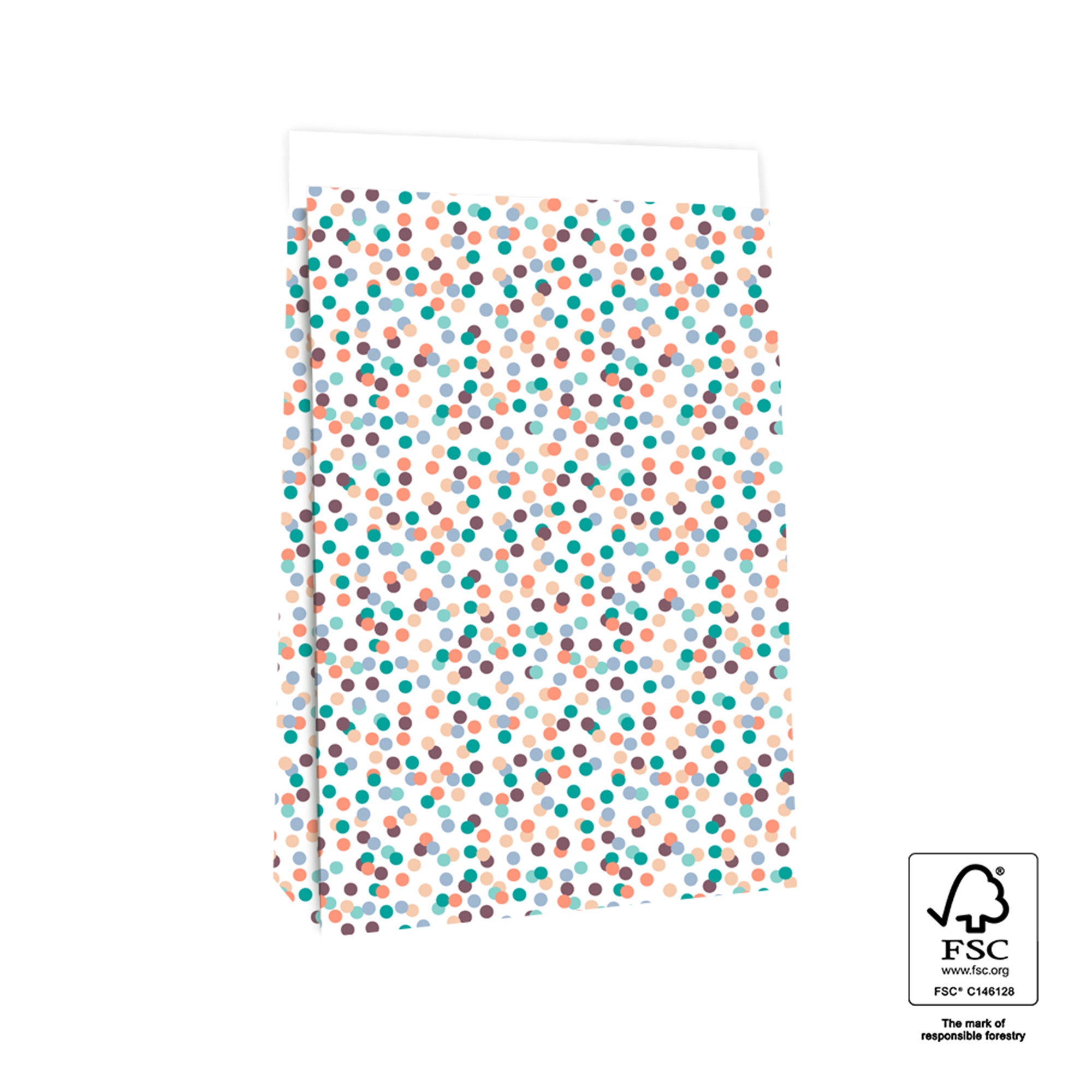 Blockbodenbeutel L "Small Confetti Multi" Papier
