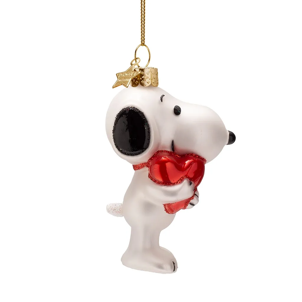 Vondels Weihnachtskugel "Snoopy mit Herz"