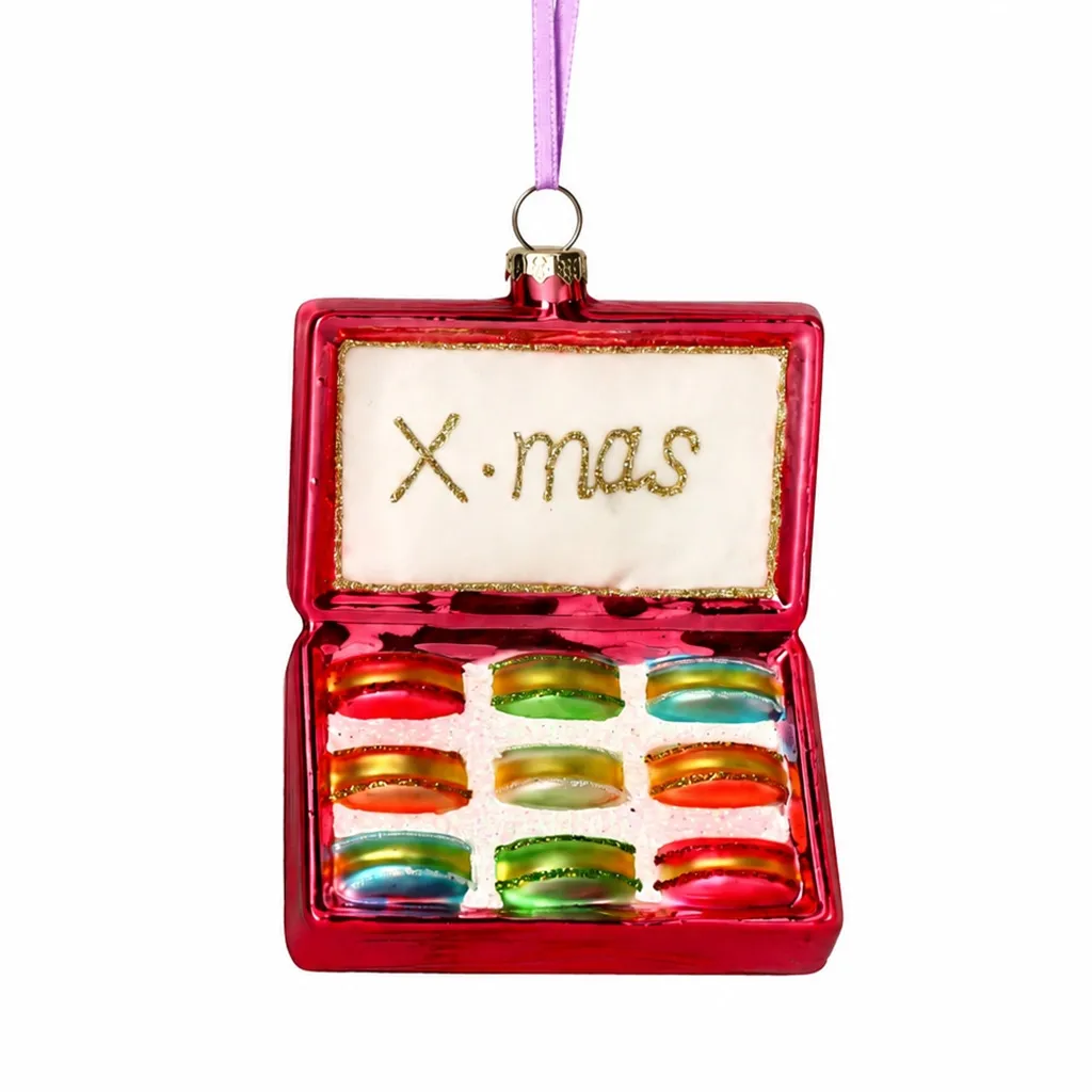 Weihnachtskugel "Macarons Rot"