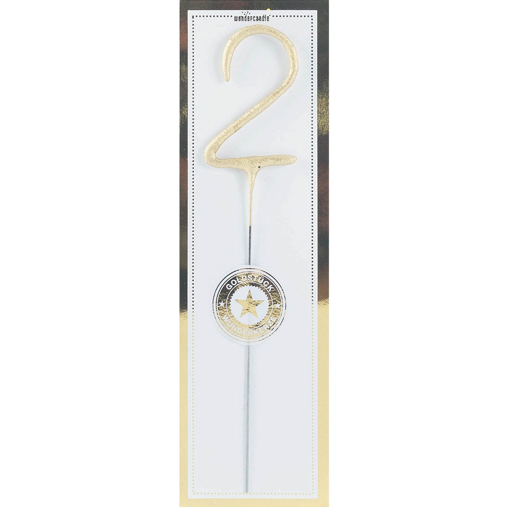 Wunderkerze Zahl 2 Gold Wunderkerze Zahl 2 Gold