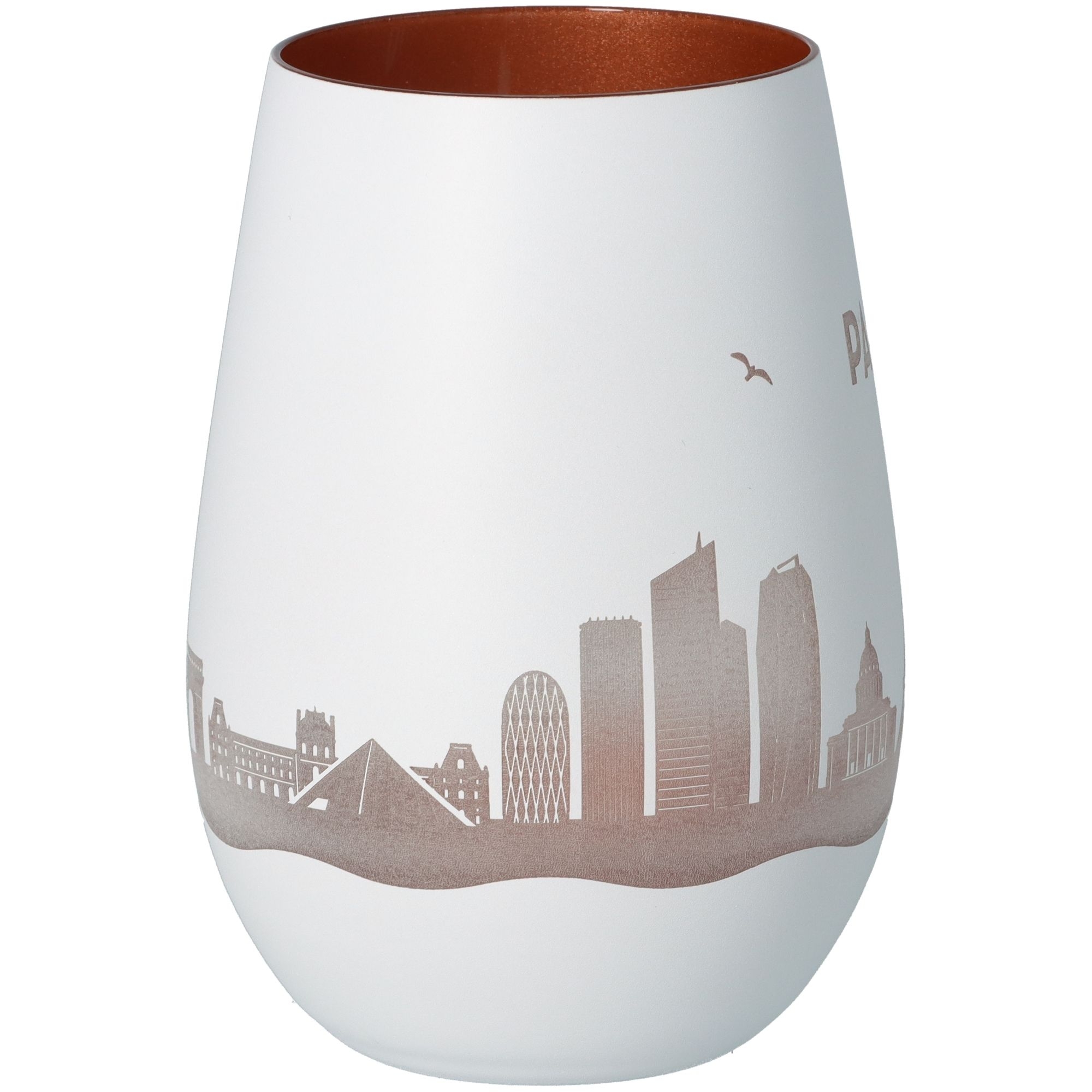 Windlicht Skyline Paris Weiß/Bronze Töpferei, Krug, Vase, Kunst, Porzellan