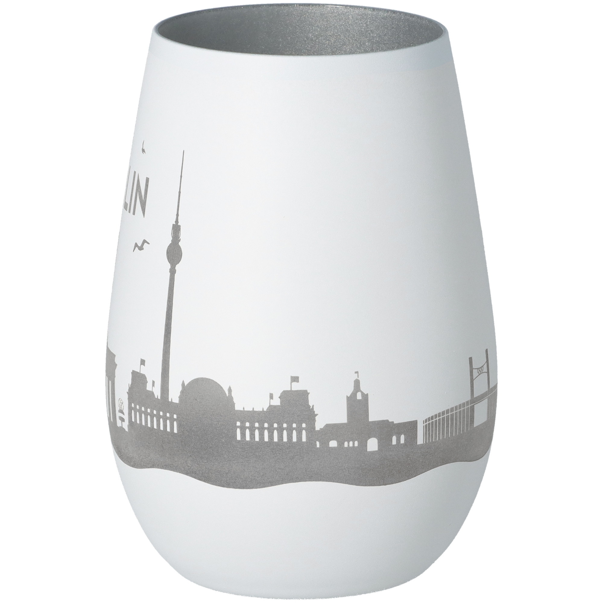 Windlicht Skyline Berlin Weiß/Silber Windlicht Skyline Berlin Weiß/Silber