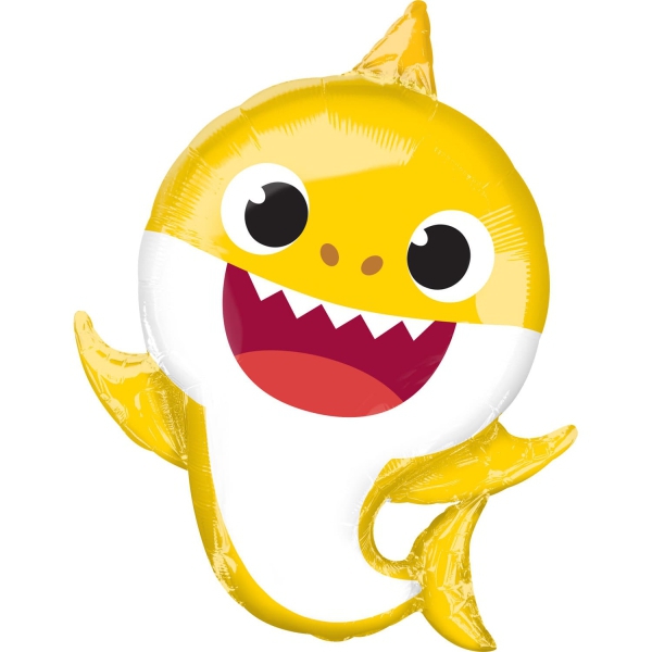 Folienballon "Baby Shark" Gelb 66cm Folienballon "Baby Shark" Gelb 66cm