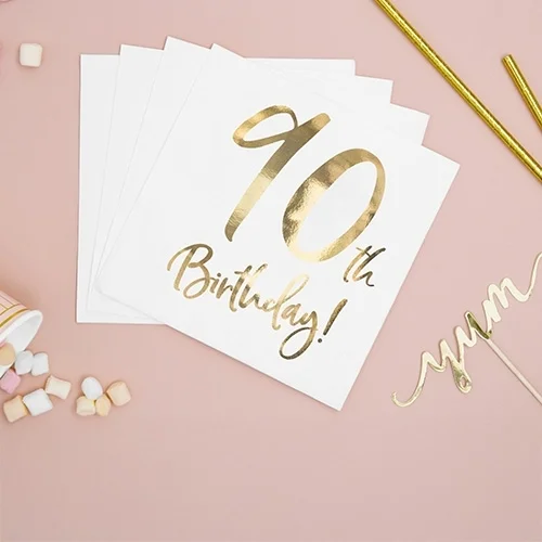 karten, Geburtstag, 10th, Grußkarte, Goldfolie