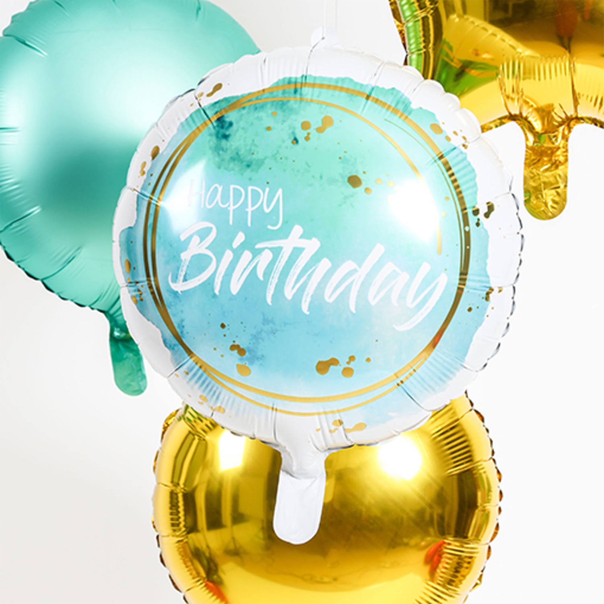 Folienballon "Happy Birthday" Aquarell 45 cm