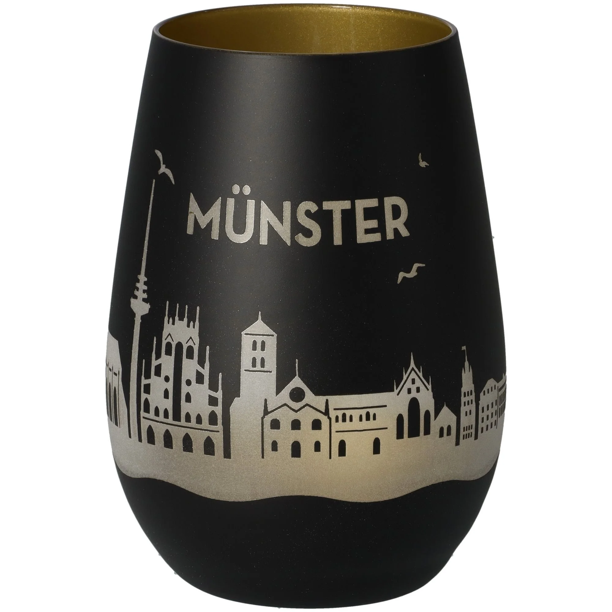 vase, glas, schwarz, stadtansicht, Münster