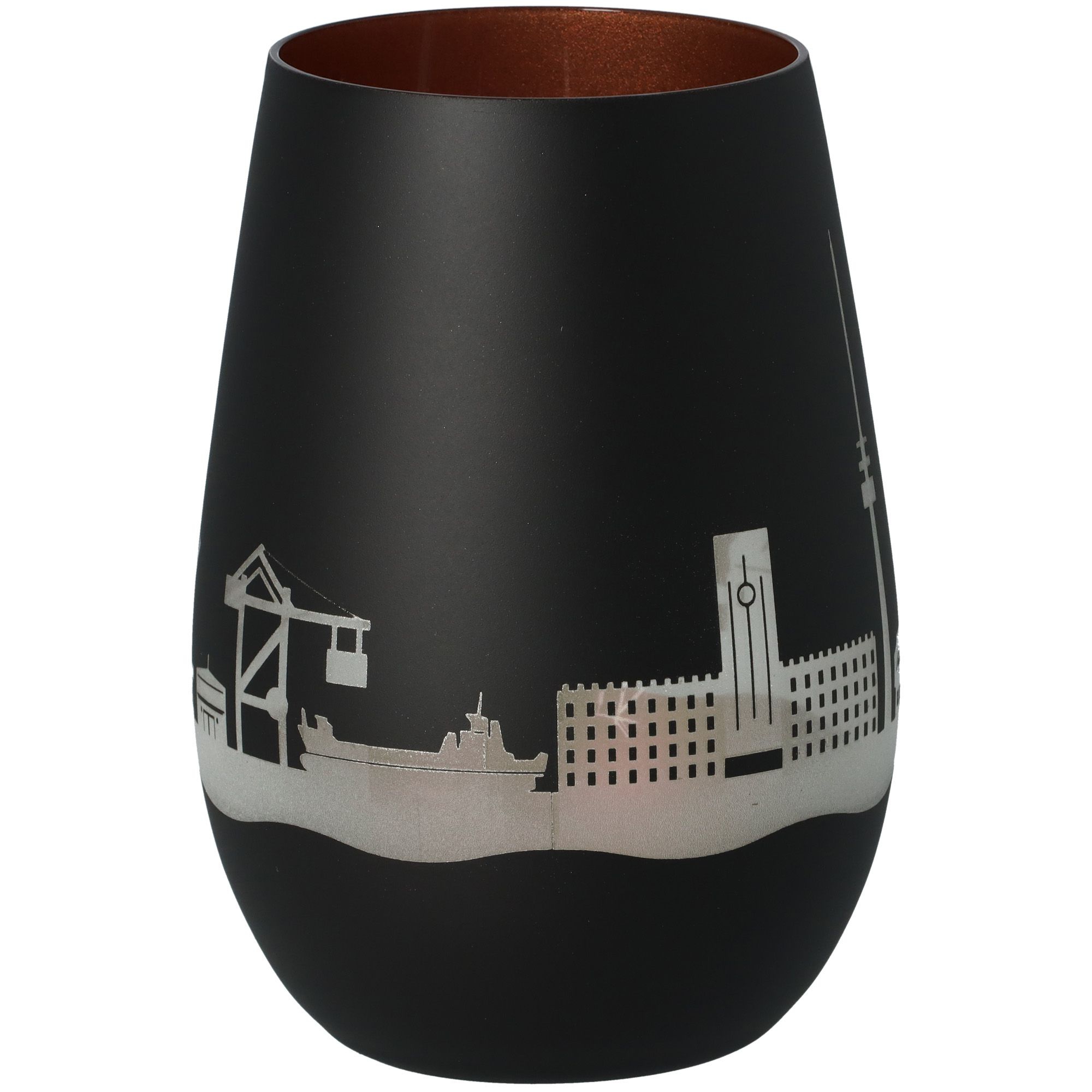 Windlicht Skyline Wilhelmshaven Schwarz/Bronze Windlicht Skyline Wilhelmshaven Schwarz/Bronze