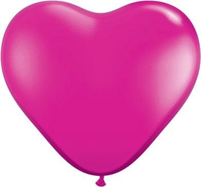 Latexballon Herz Fuchsia Ø 45cm Latexballon Herz Fuchsia Ø 45cm