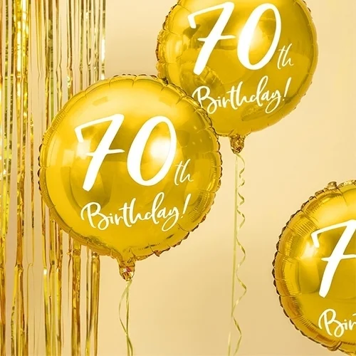 balloons, gold, foil, birthday, decor