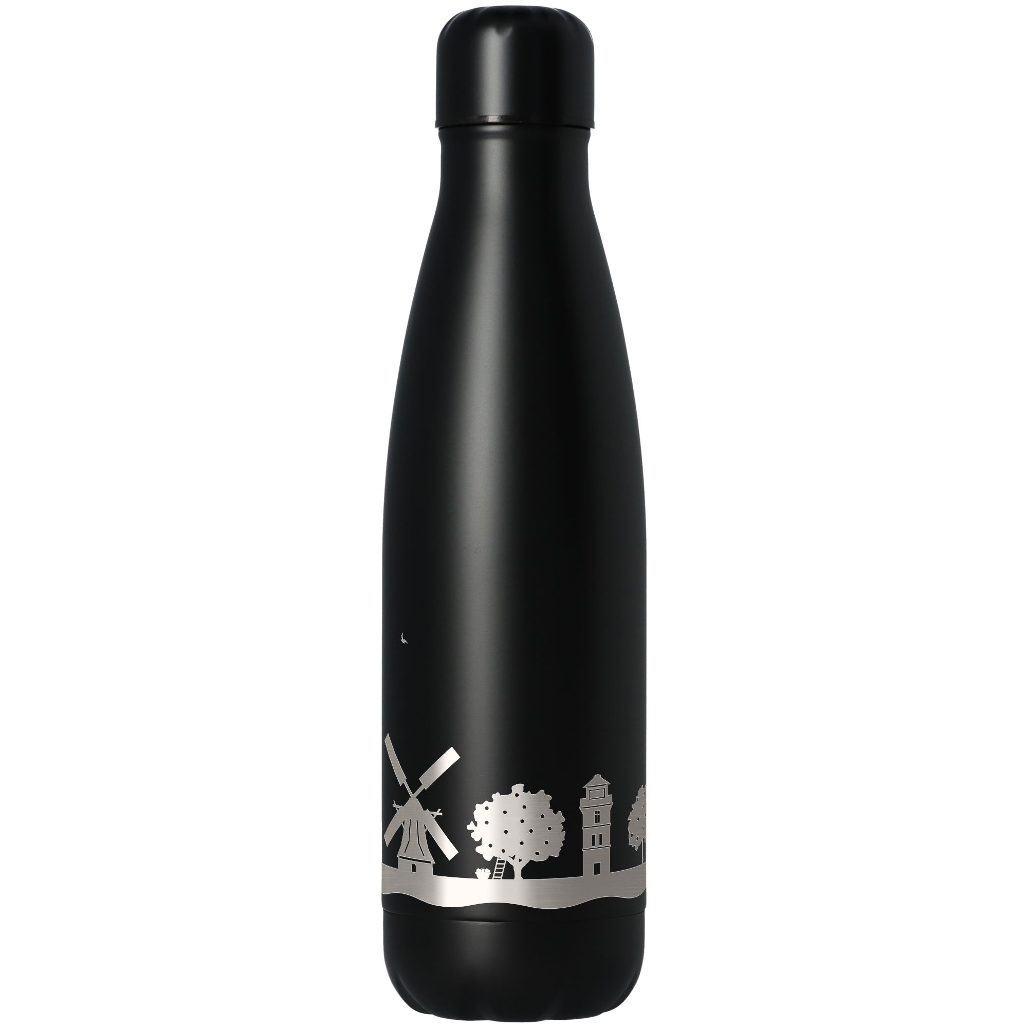 Trinkflasche Skyline Altes Land Schwarz 500ml Trinkflasche Skyline Altes Land Schwarz 500ml