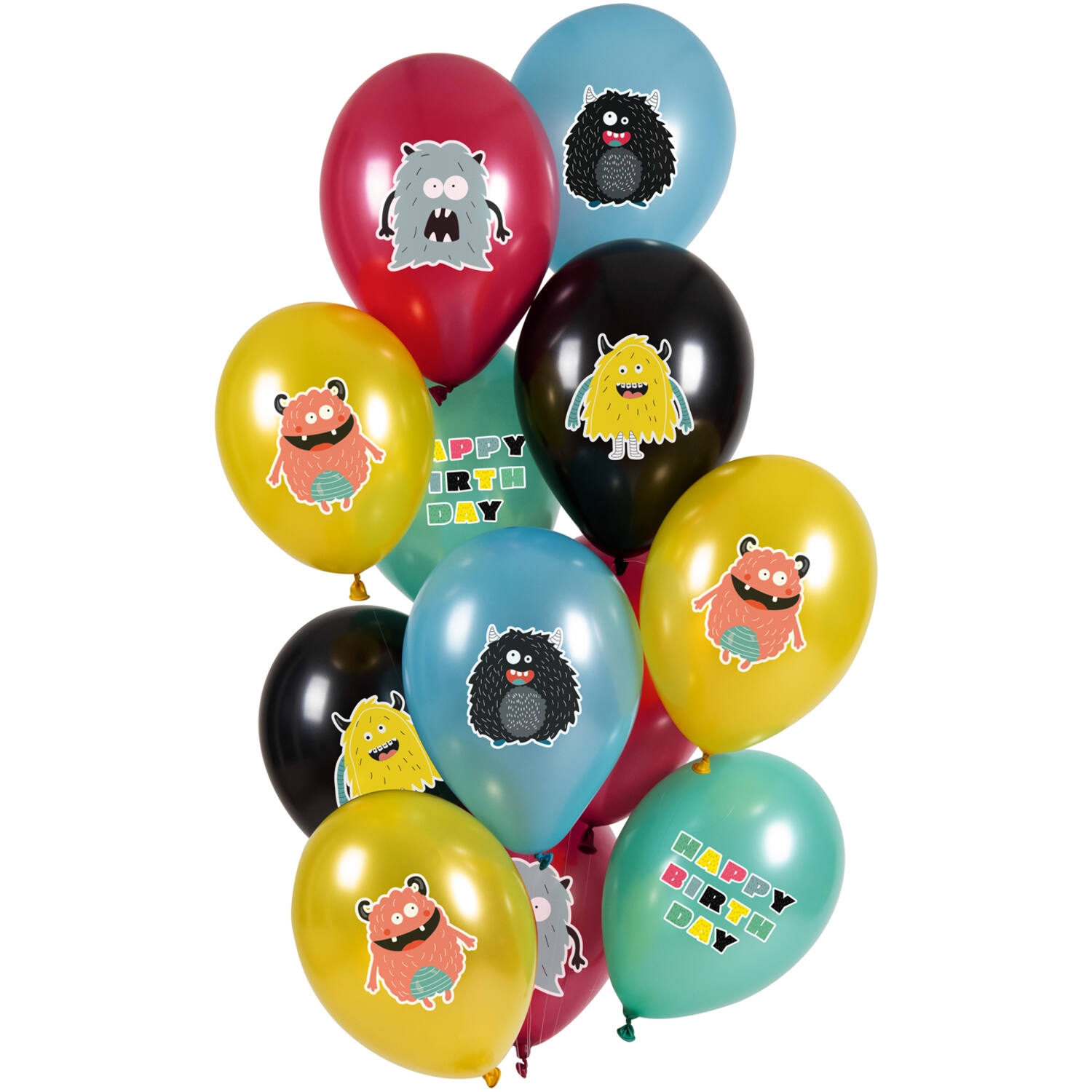 12 Latexballons im Set "Monster Bash" Ø 33cm Ballon