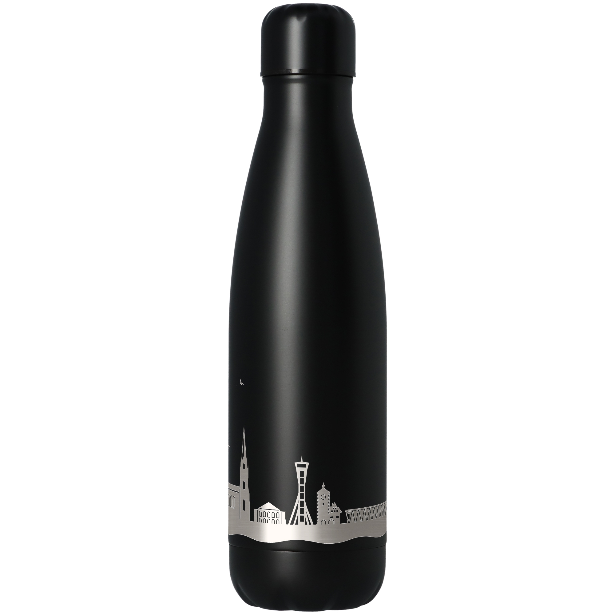 Trinkflasche Skyline Freiburg Schwarz 500ml