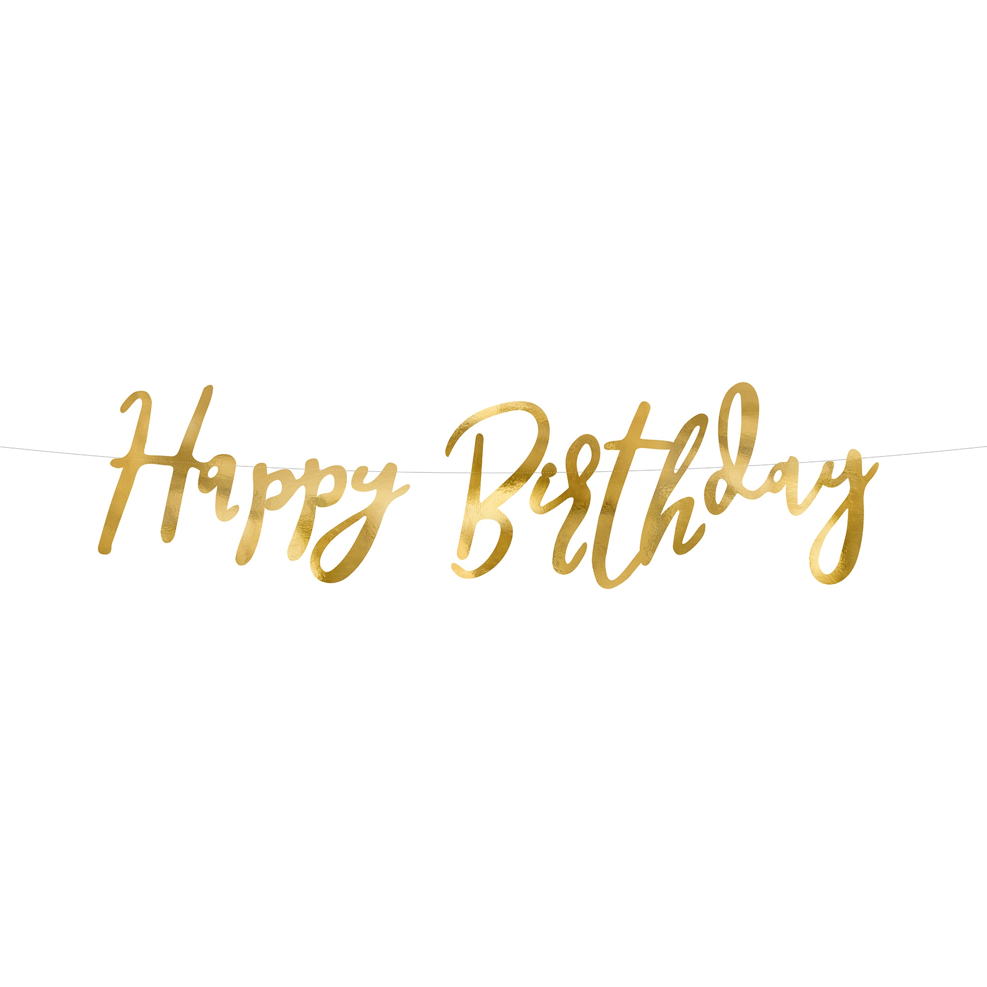 Girlande - "Happy Birthday", Gold Girlande - "Happy Birthday", Gold