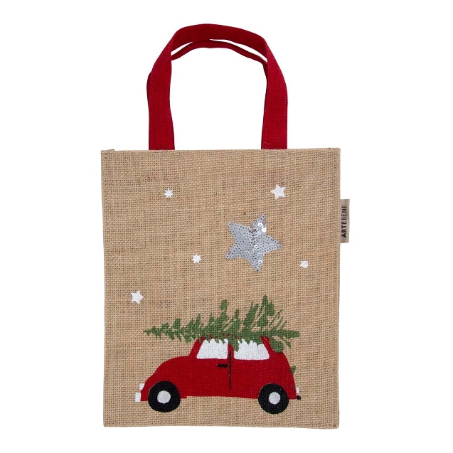 Geschenktasche Jute "Auto" 24x20cm Geschenktasche Jute "Auto" 24x20cm