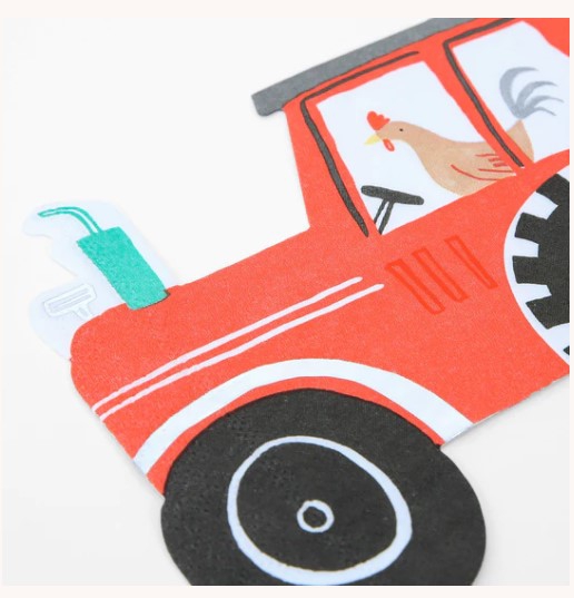 Meri Meri - 16 Papierservietten "Traktor" Meri Meri - 16 Papierservietten "Traktor"