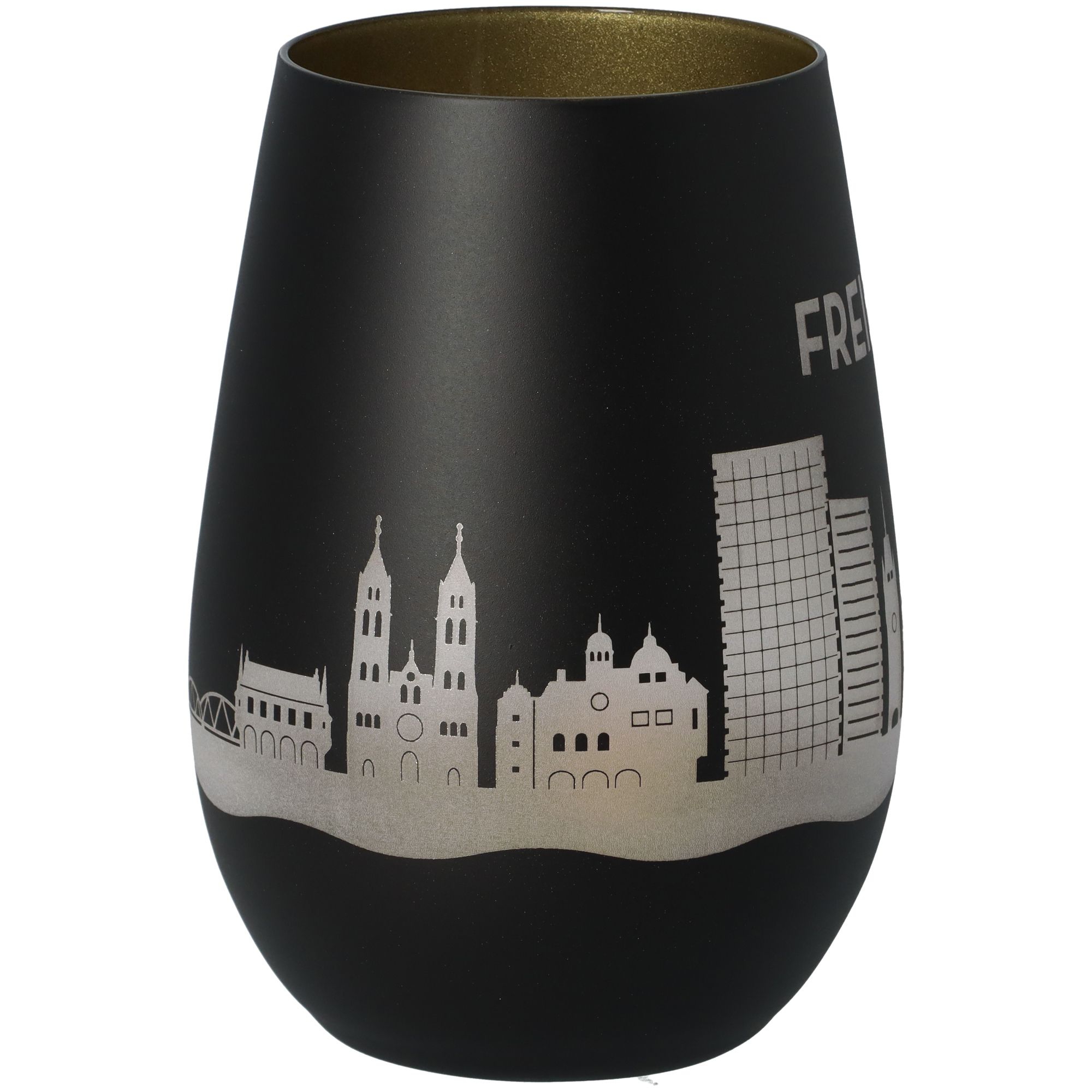 Windlicht Skyline Freiburg Schwarz/Gold Windlicht Skyline Freiburg Schwarz/Gold