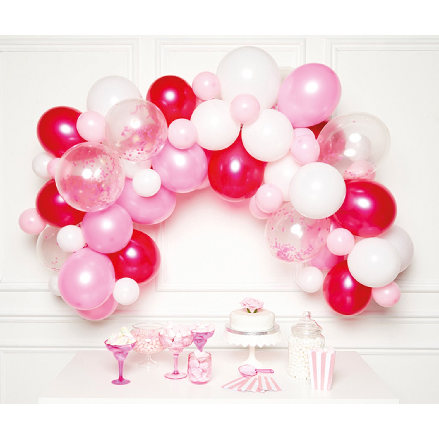 DIY Ballongirlande zum selberbauen - Pink / Rosa / Weiß DIY Ballongirlande zum selberbauen - Pink / Rosa / Weiß
