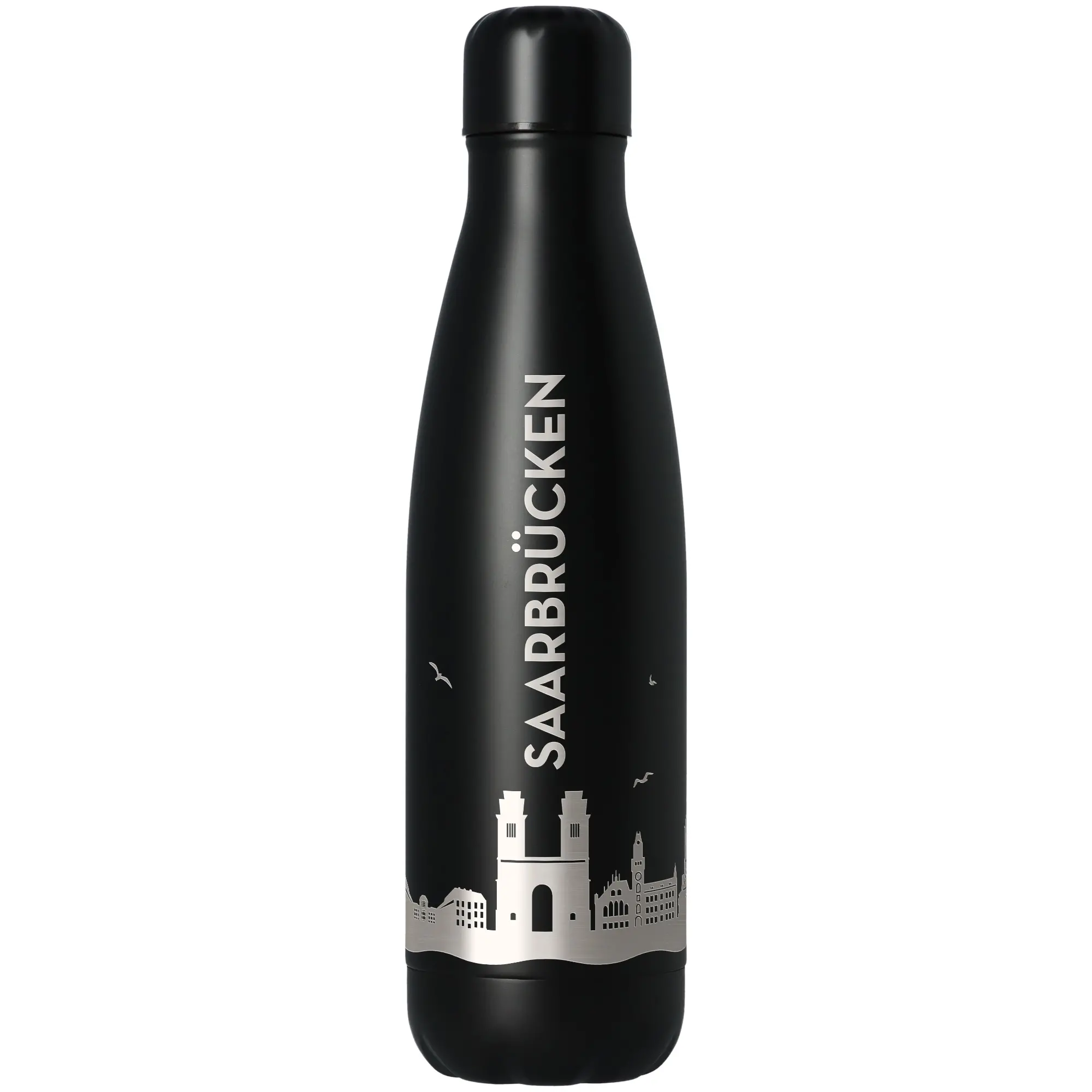 Trinkflasche Skyline Saarbrücken Schwarz 500ml