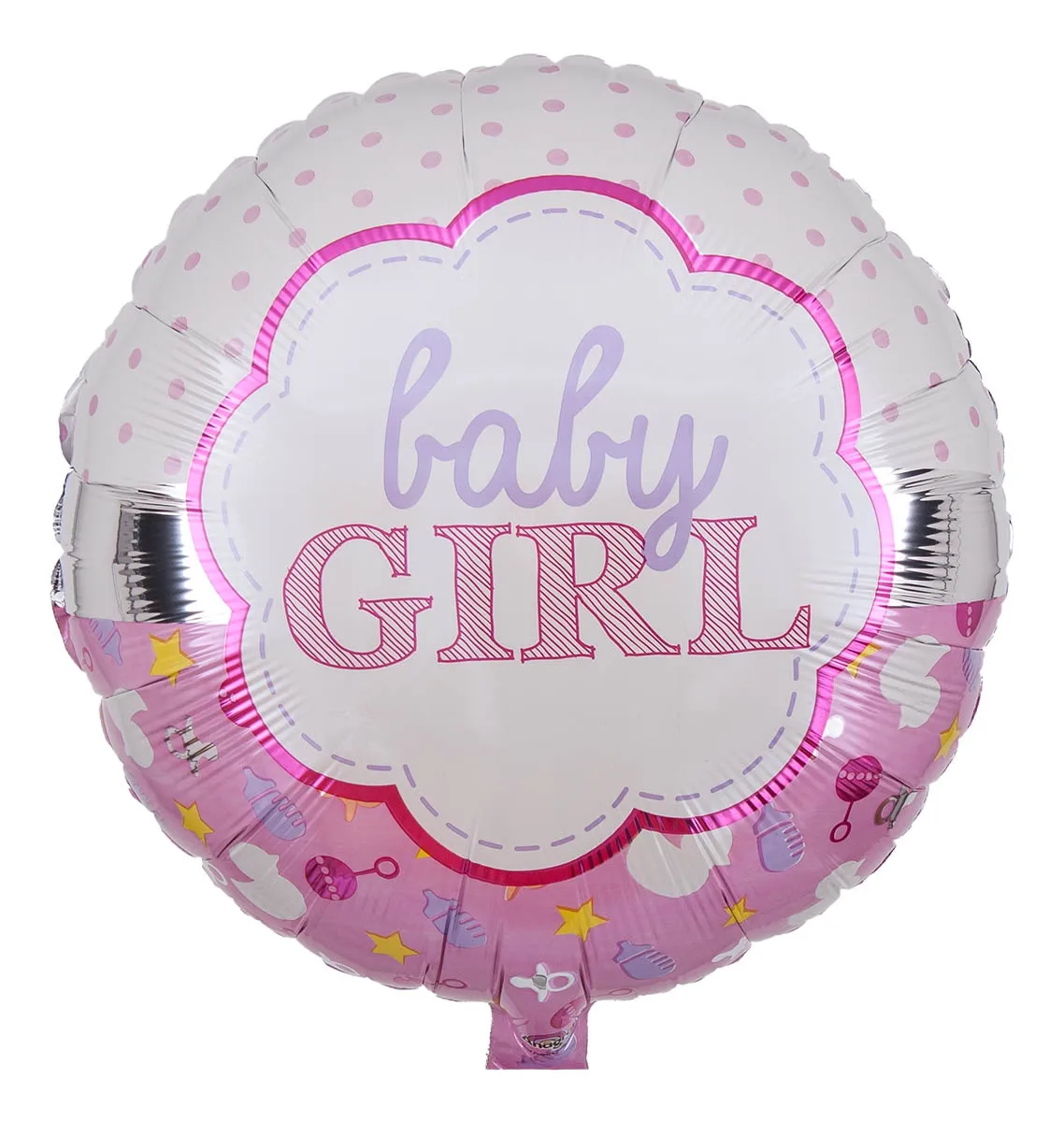 Folienballon Baby Girl Rosa & Weiß 43cm