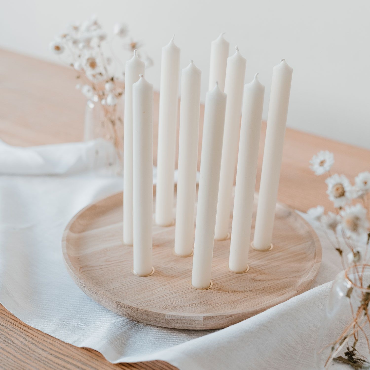 Eulenschnitt - Rundes Kerzenbrett Eulenschnitt - Rundes Kerzenbrett