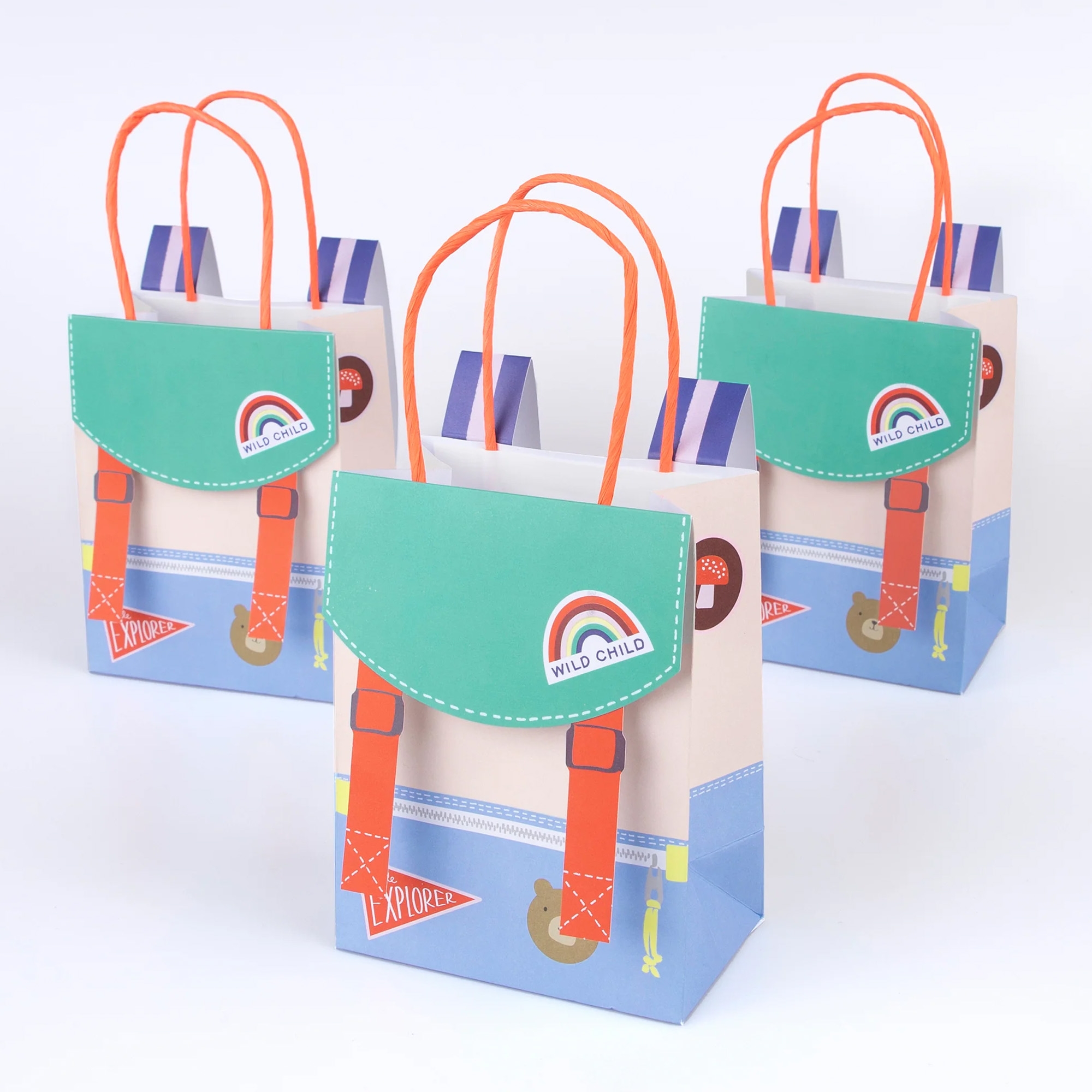 Meri Meri - 8 Partytüten "Rucksack" Tasche, Zubehör, Handtasche, Tragetasche