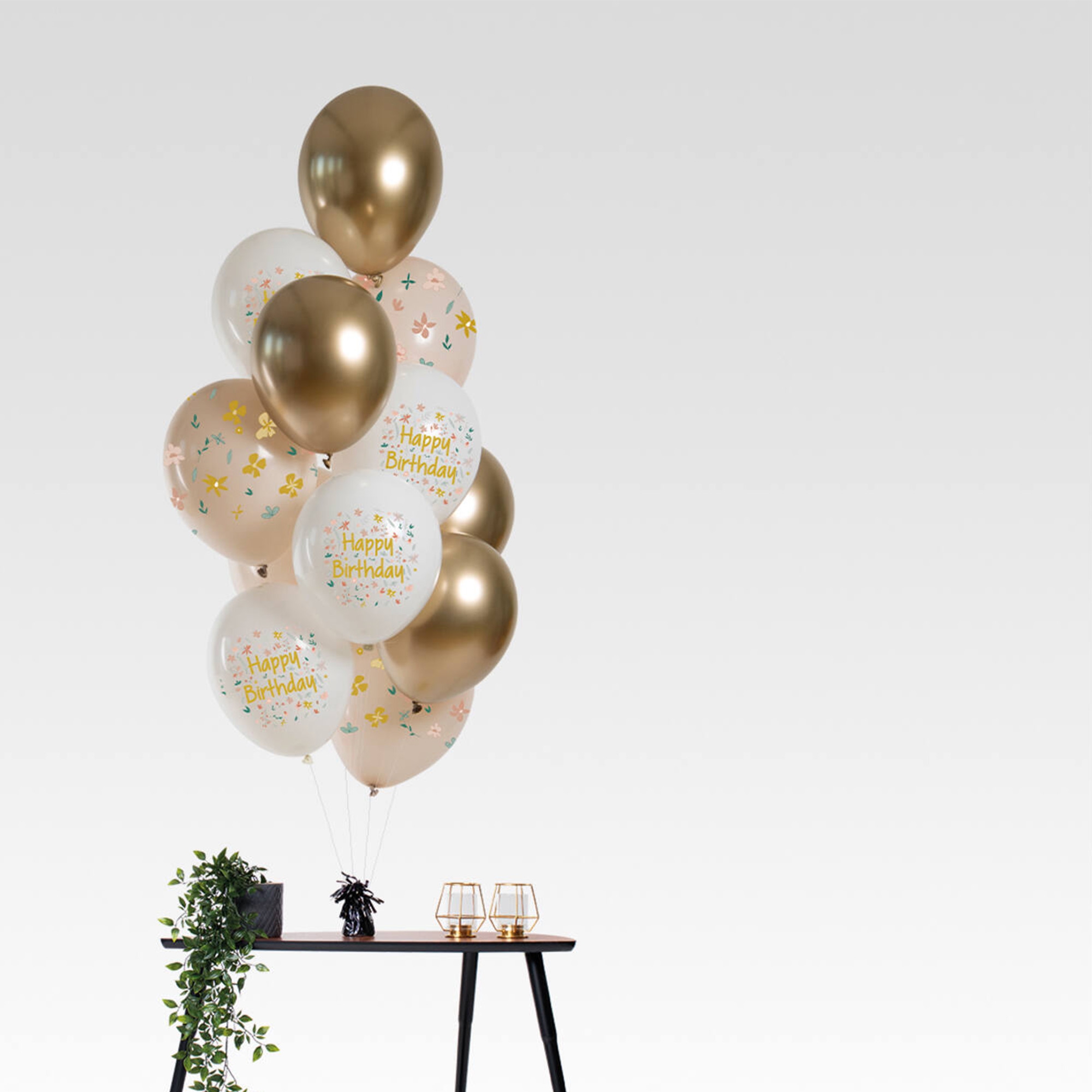 12 Latexballons im Set "Birthday Blossom" Ø 33cm