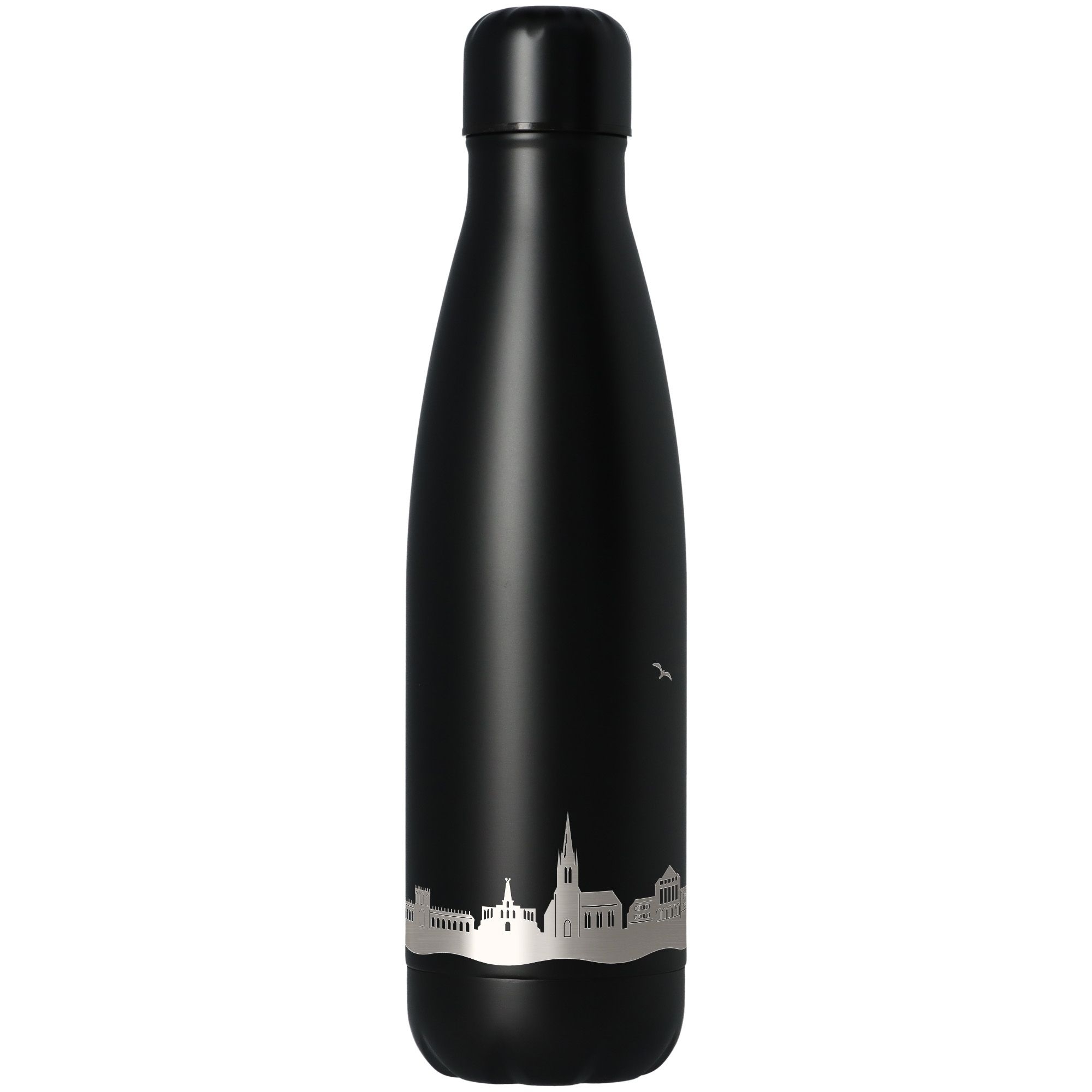 Trinkflasche Skyline Kassel Schwarz 500ml Flasche, Wasserflasche, Shaker