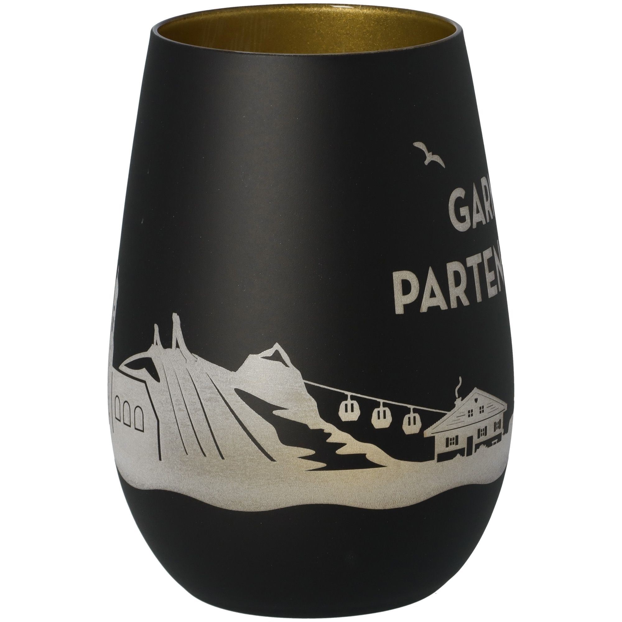 Windlicht Skyline Garmisch-Partenkirchen Schwarz/Gold Krug, Töpferei, Tasse