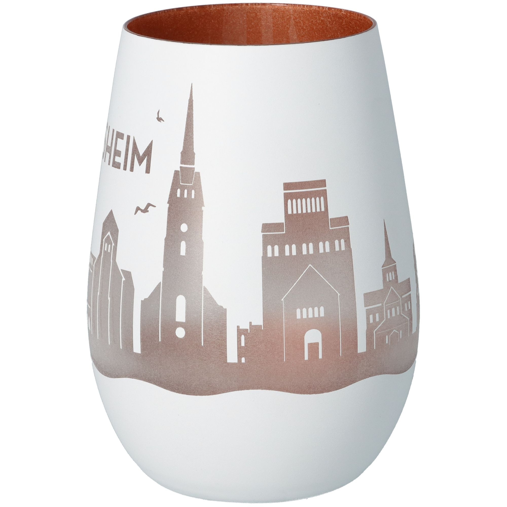 Windlicht Skyline Hildesheim Weiß/Bronze Windlicht Skyline Hildesheim Weiß/Bronze