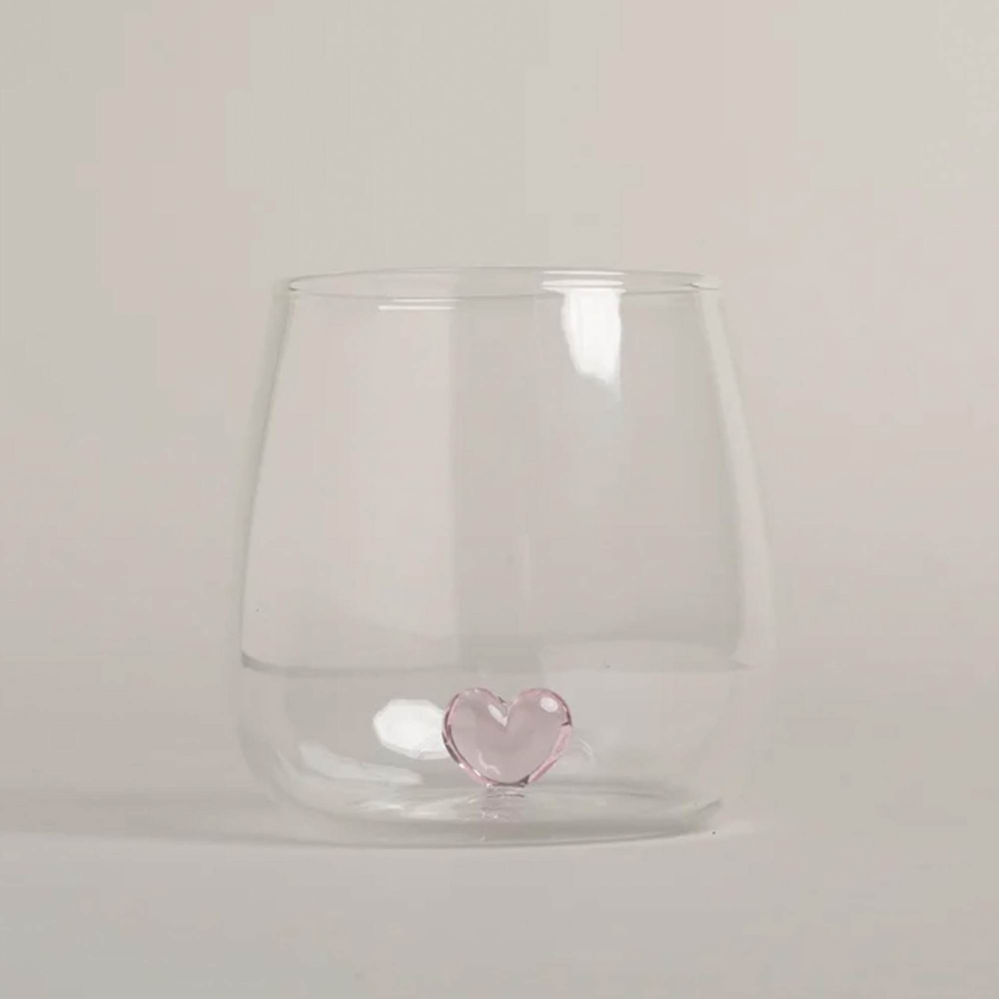 Eulenschnitt - Trinkglas "Herz" Rosa Eulenschnitt - Trinkglas "Herz" Rosa