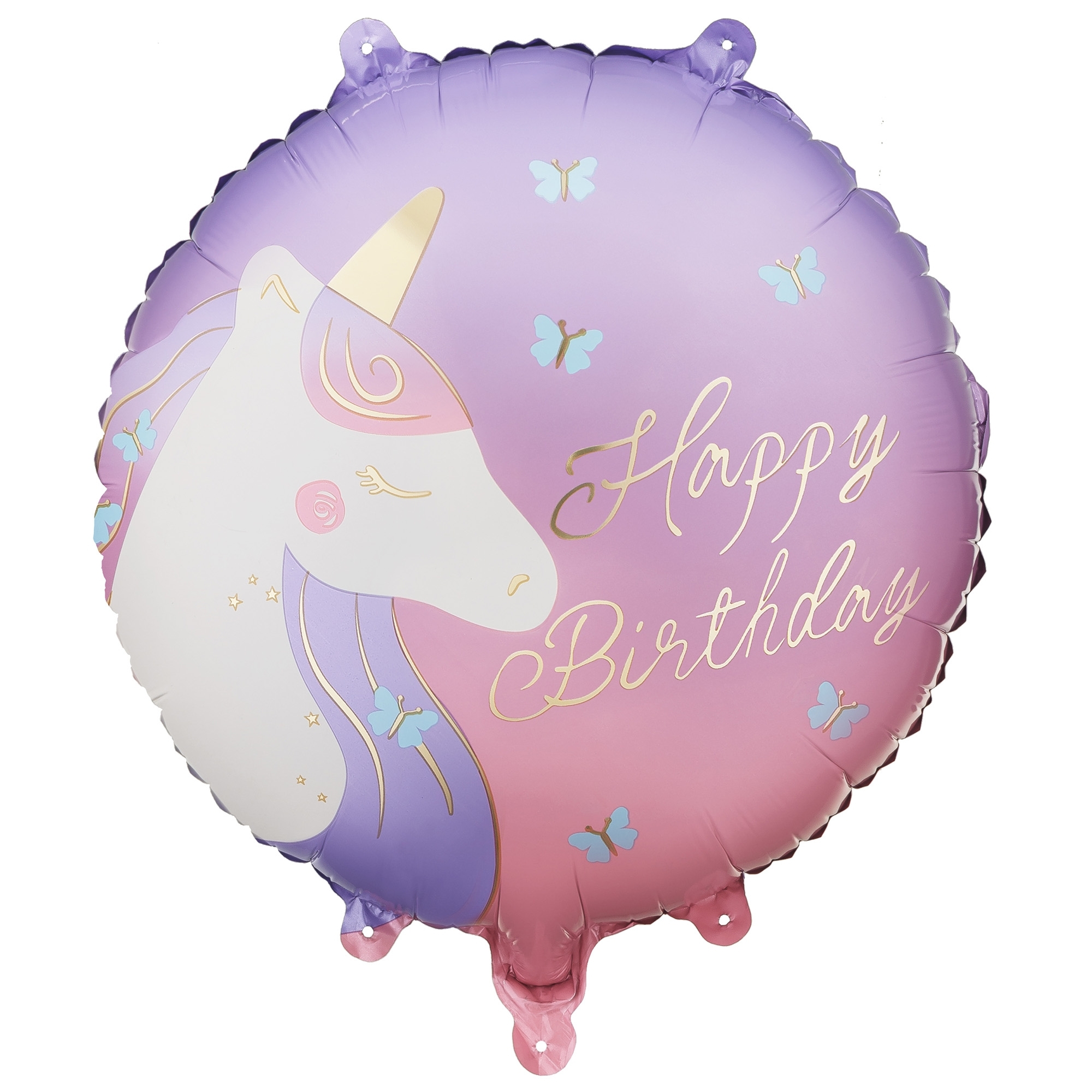 Folienballon "Happy Birthday Einhorn" 45cm einhorn, geburtstag, ballon, mylar, dekoration