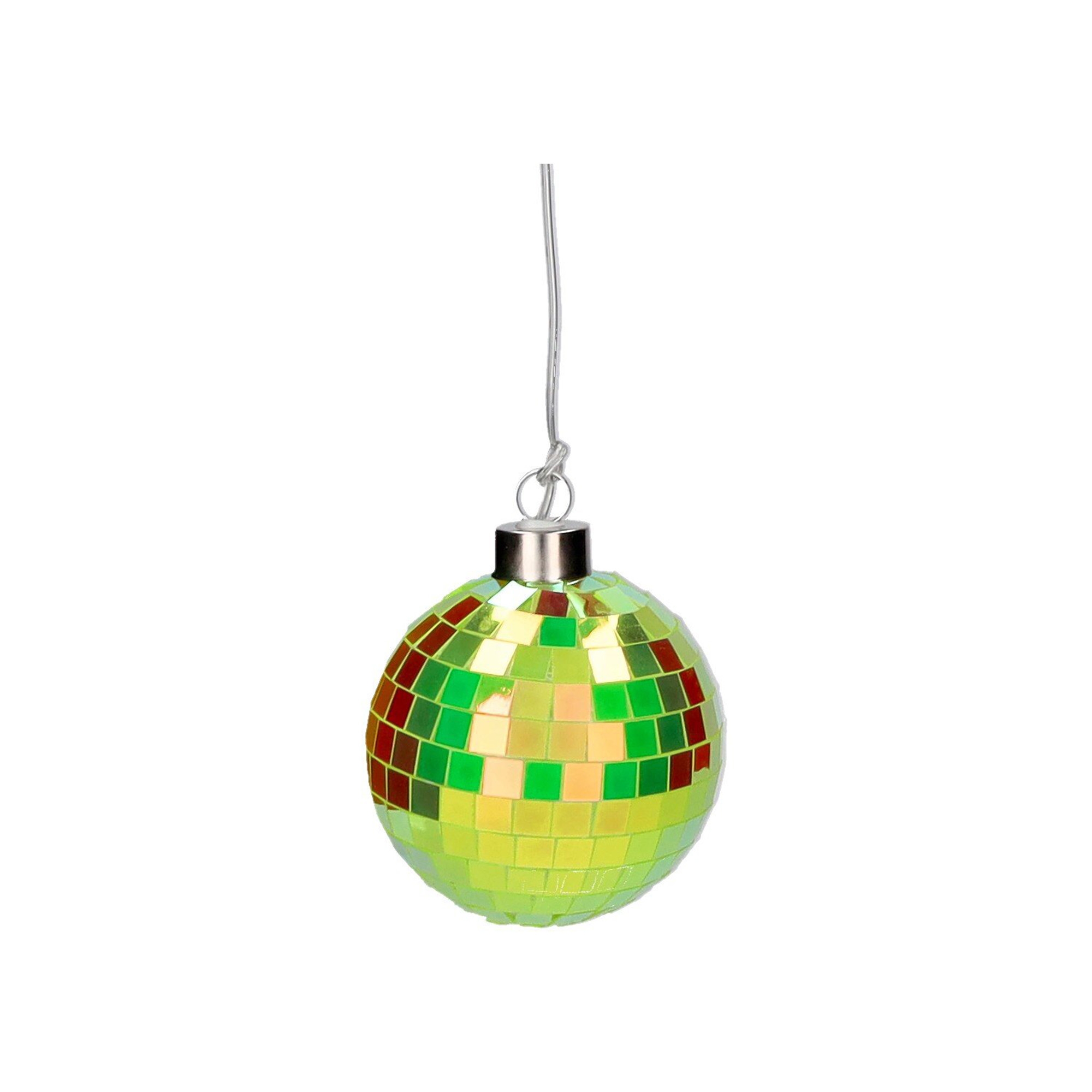Disco LED-Kugel "Neon Grün" 8 cm Zubehör, Ohrring, Schmuck