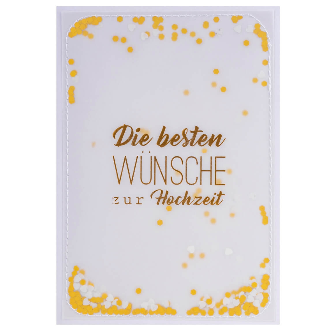 Räder Design - Konfettikarte "Die besten Wünsche zur Hochzeit"