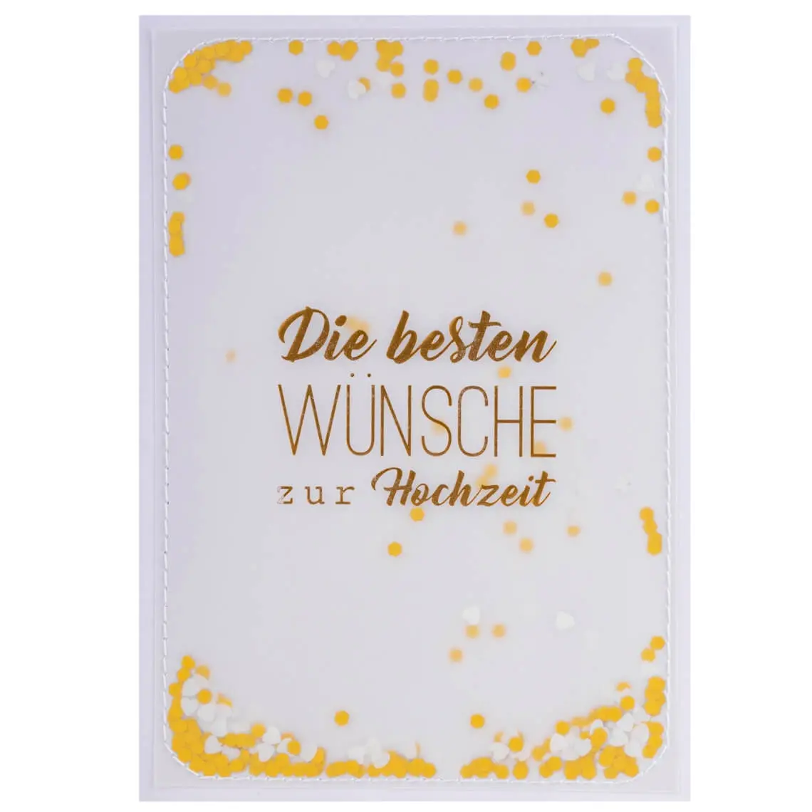 Räder Design - Konfettikarte "Die besten Wünsche zur Hochzeit"