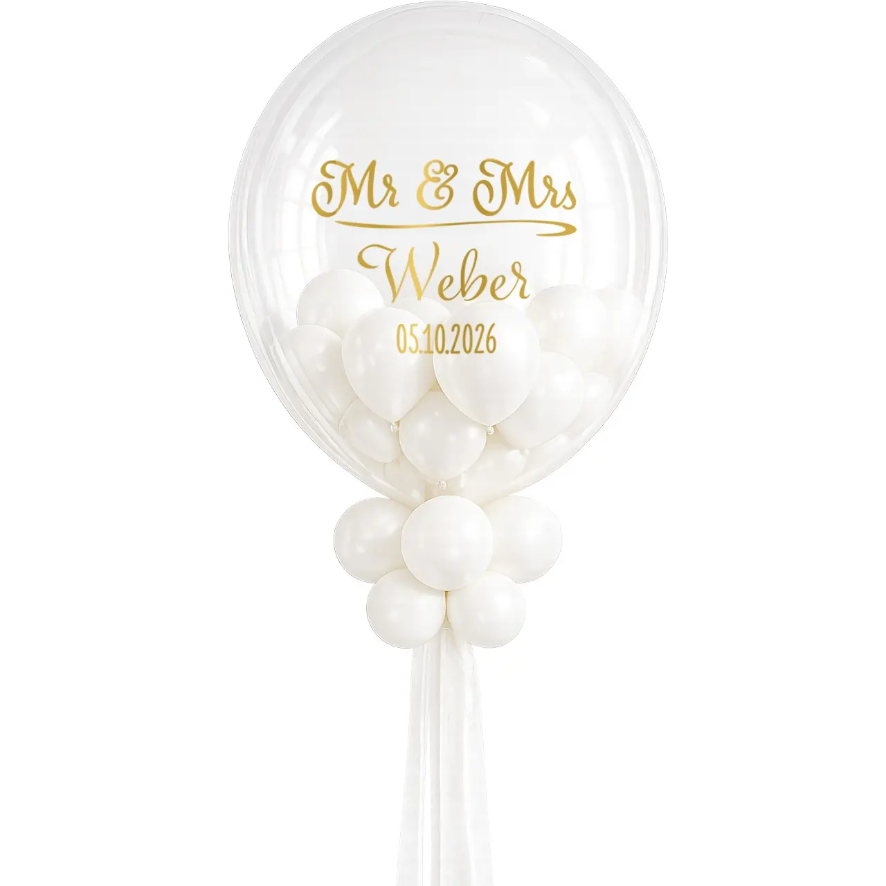 balloon, klarballon, weiße ballons, ballon bouquet, hochzeitsdeko