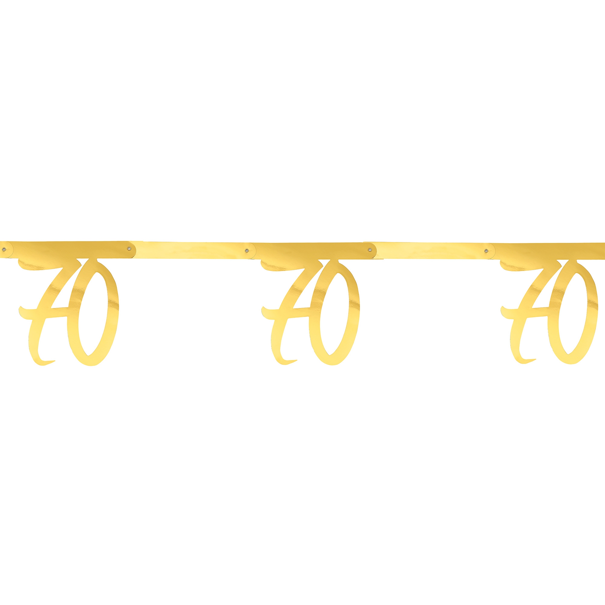 Wimpelgirlande "70" Gold 2,5 m