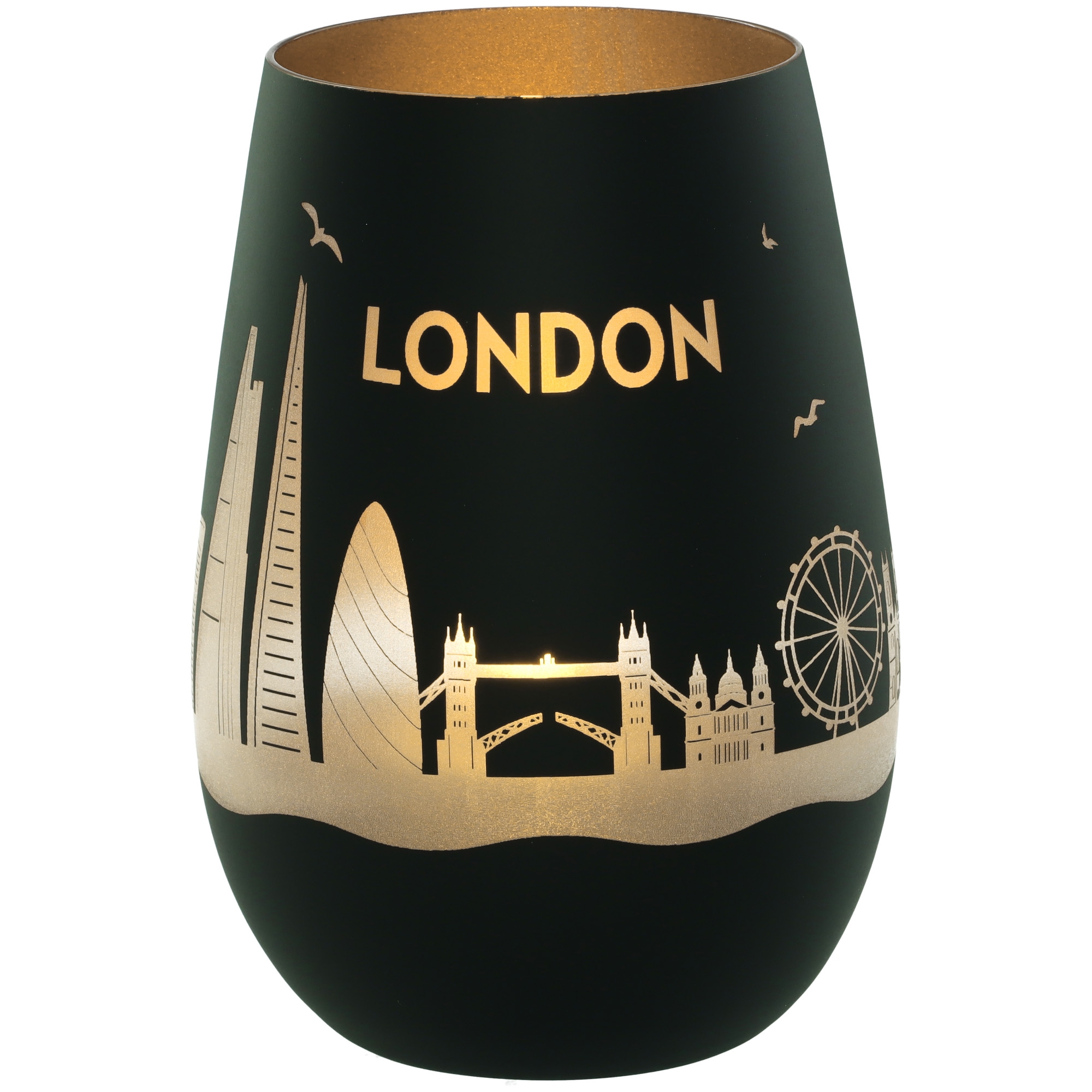 Windlicht Skyline London Schwarz/Silber Windlicht Skyline London Schwarz/Silber