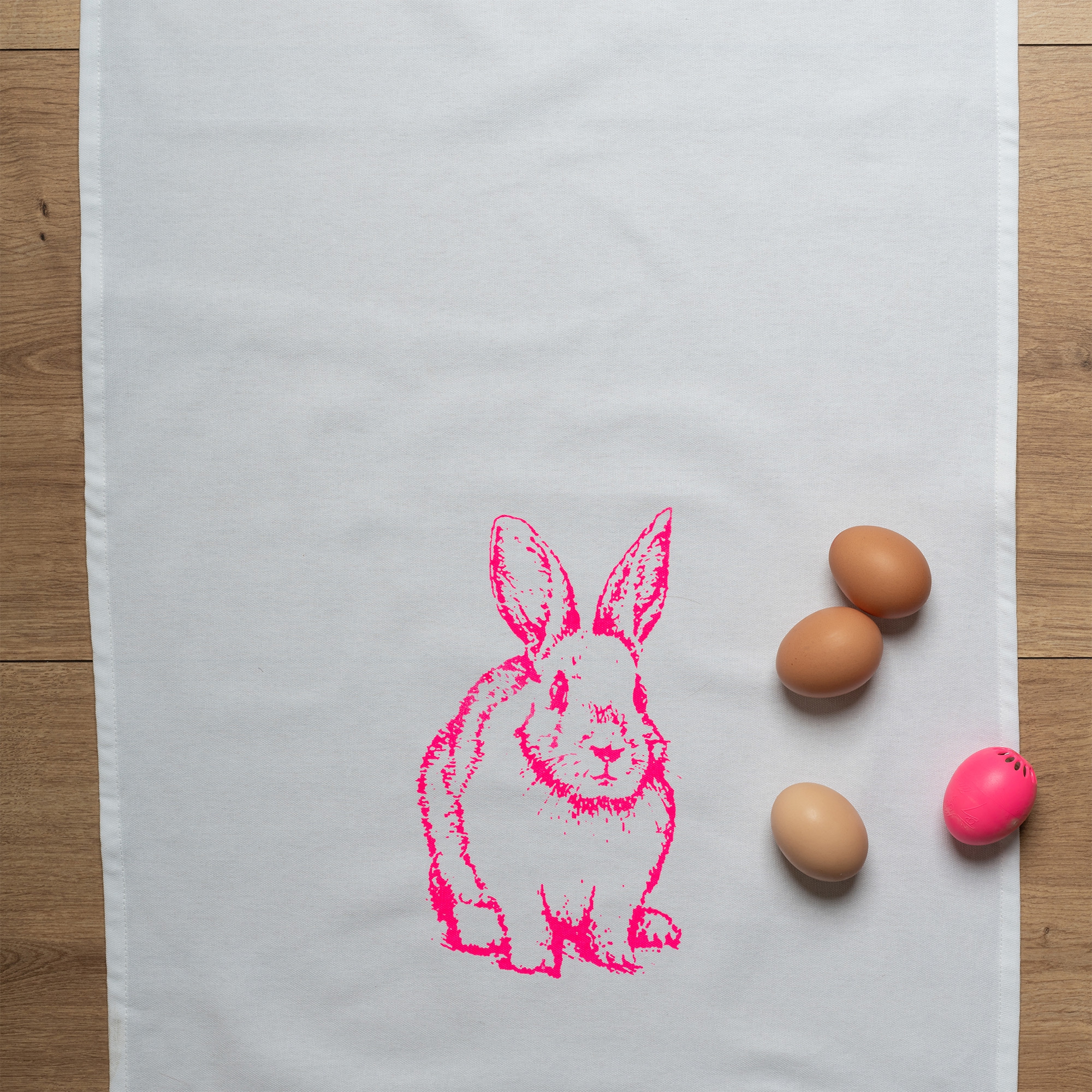 Geschirrtuch "Häschen" Neonpink Geschirrtuch "Häschen" Neonpink