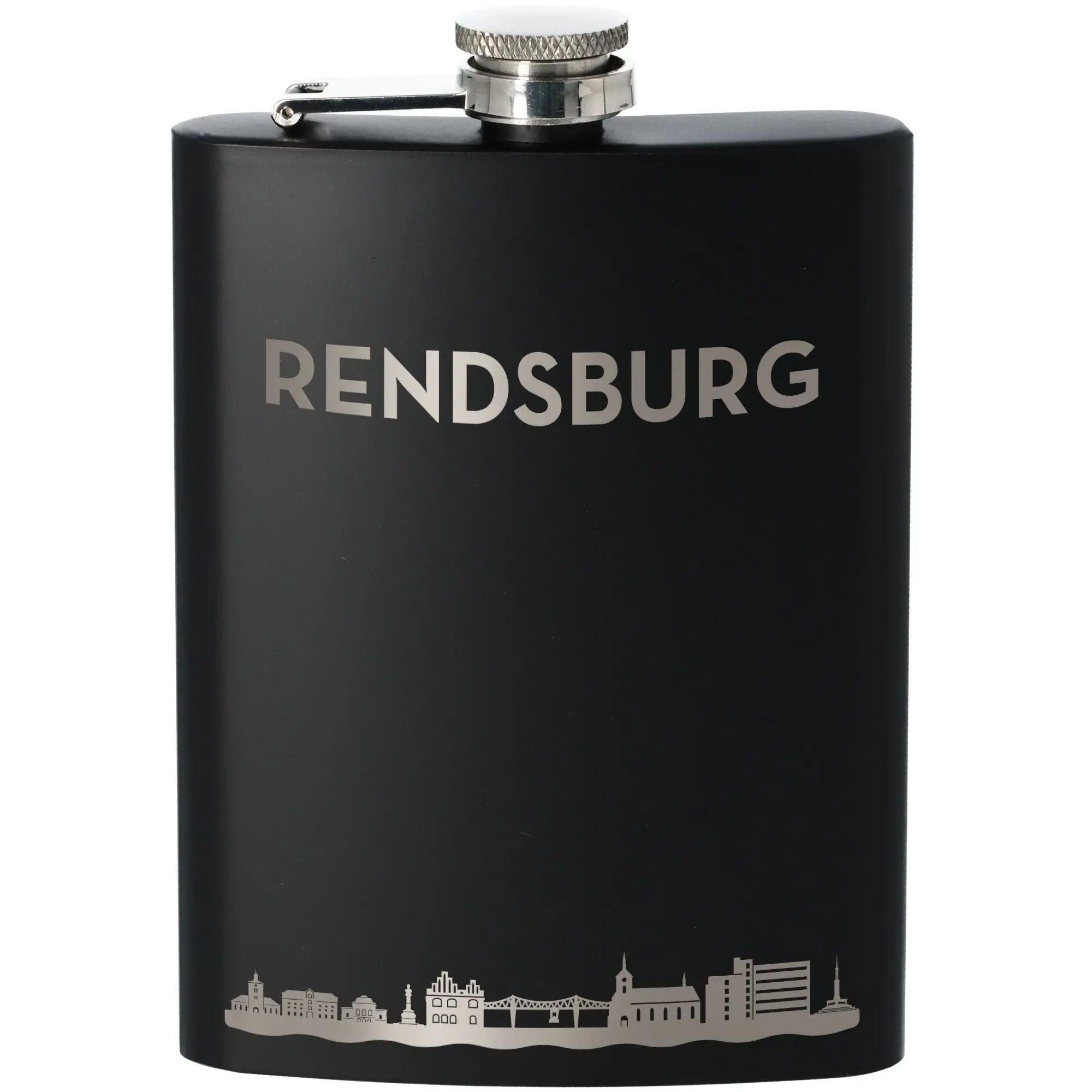 Flachmann Skyline Rendsburg Schwarz 225ml