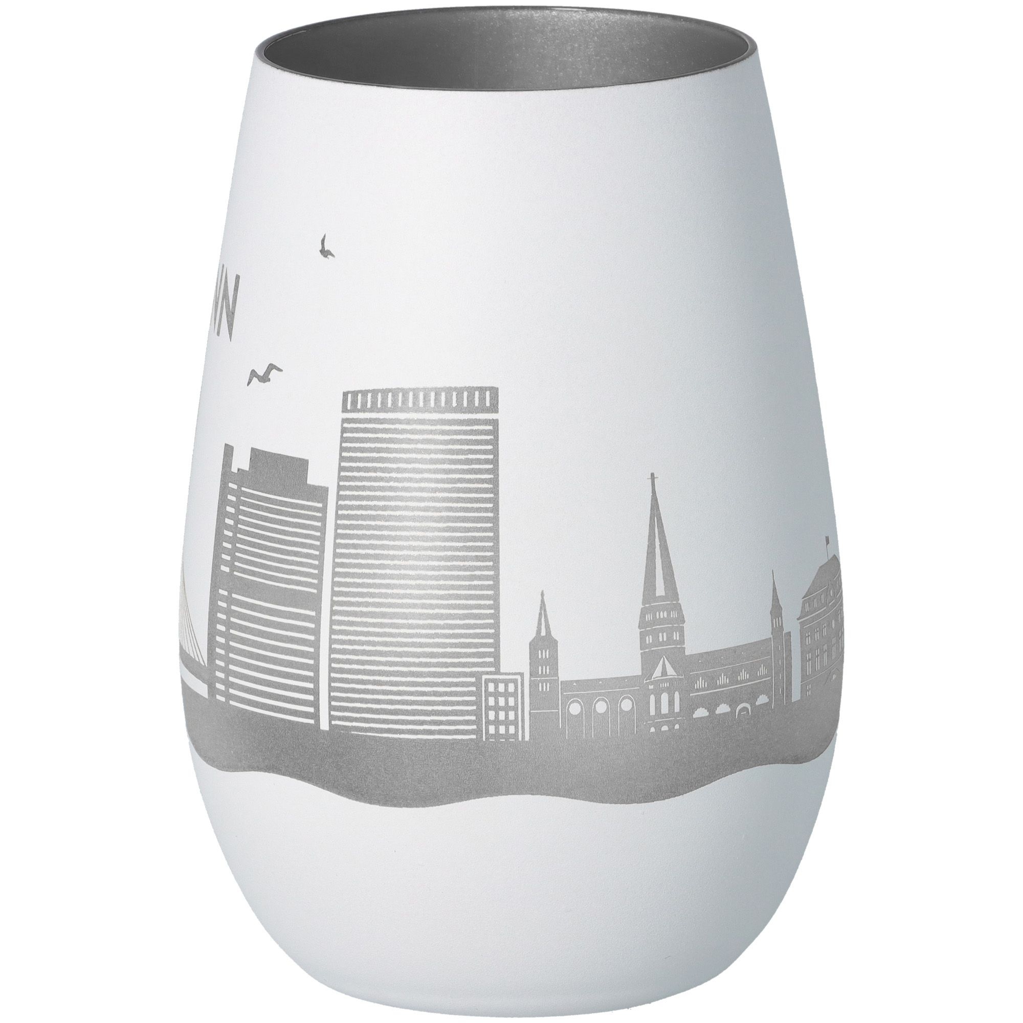 Windlicht Skyline Bonn Weiß/Silber Windlicht Skyline Bonn Weiß/Silber