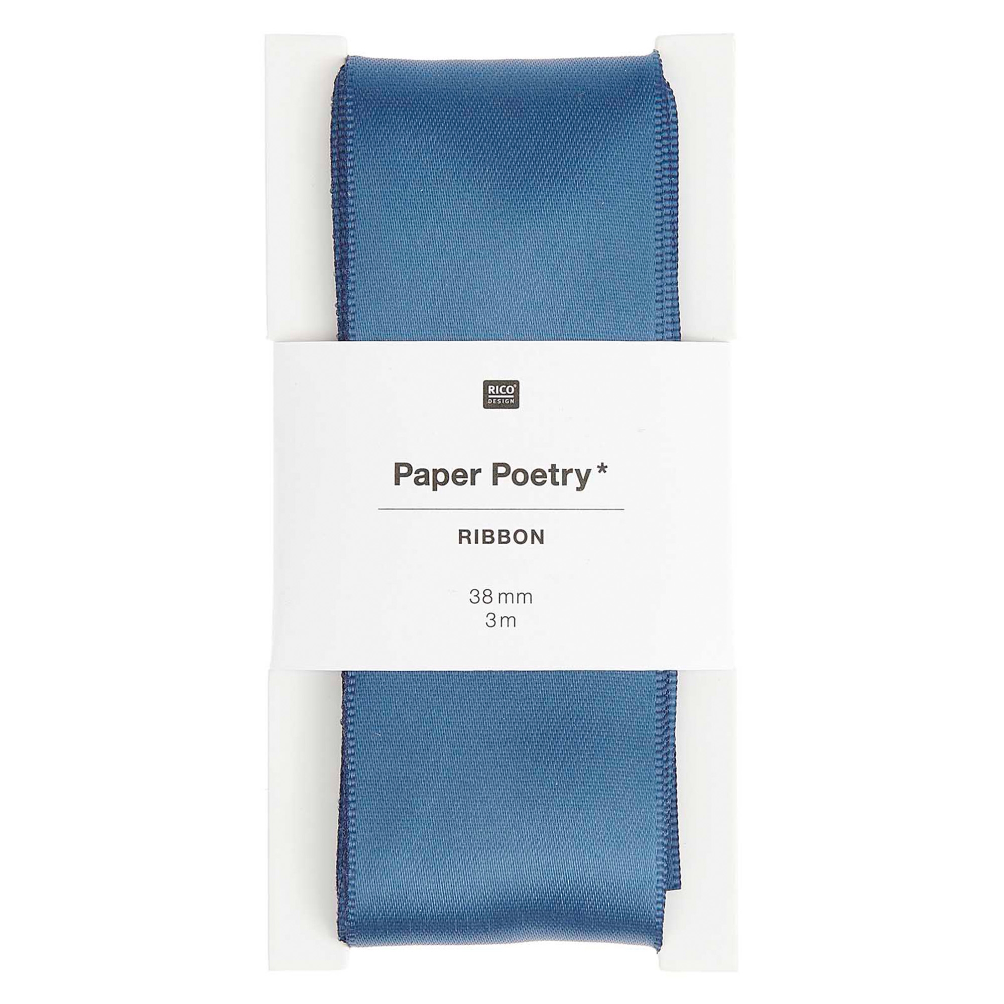 Satinband, Rauchblau 38mm / 3m Satinband, Rauchblau 38mm / 3m