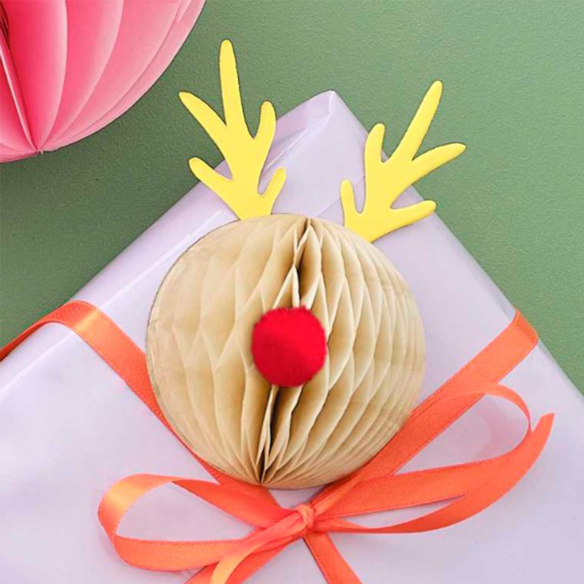 Weihnachts-Wabendeko Geschenktopper Weihnachts-Wabendeko Geschenktopper