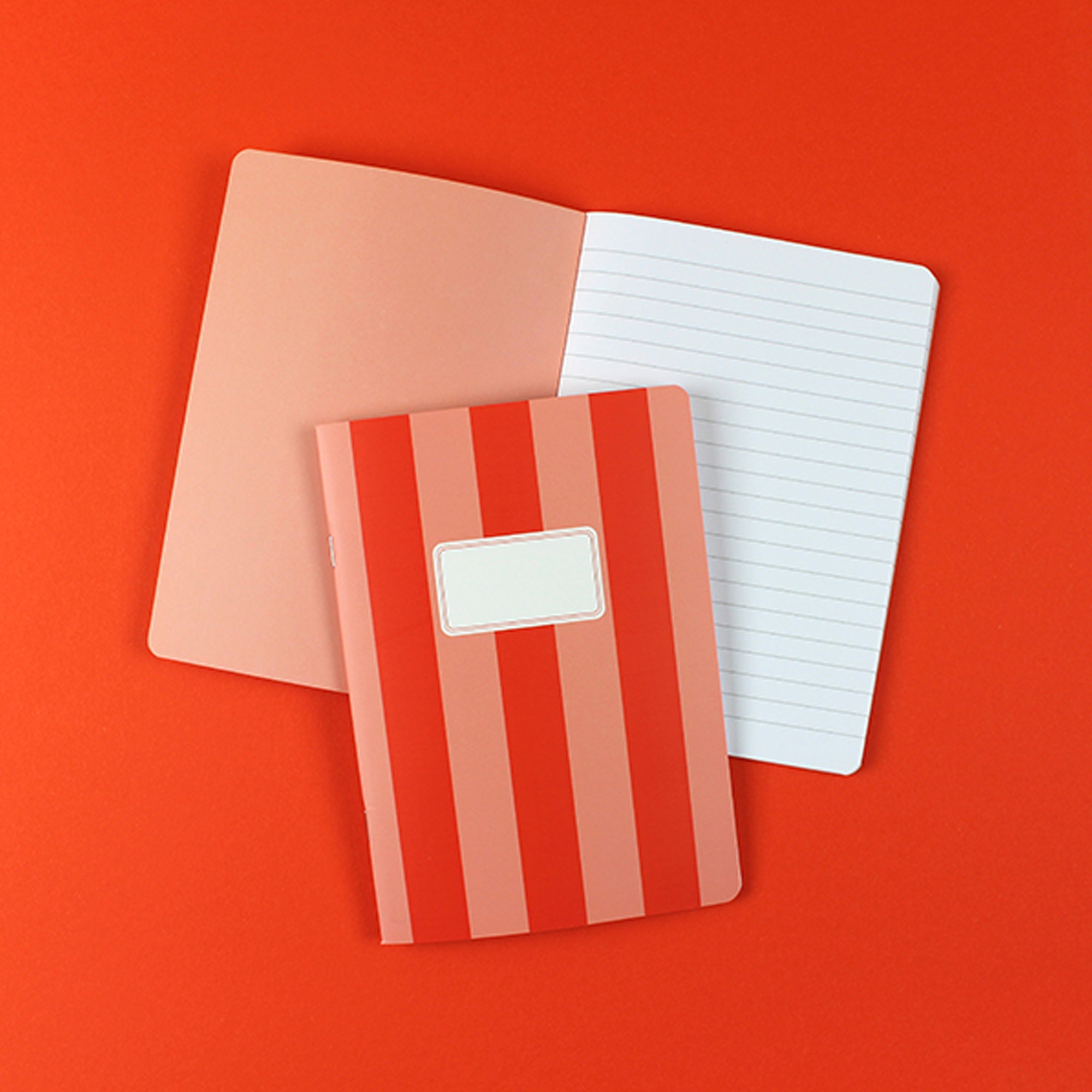 Notizheft "Streifen" Liniert, Rot, Rosa Notizheft "Streifen" Liniert, Rot, Rosa