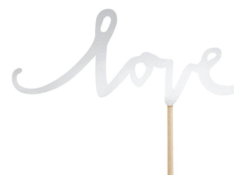 Cupcake Topper Love Silber 6 tlg. Cupcake Topper Love Silber 6 tlg.