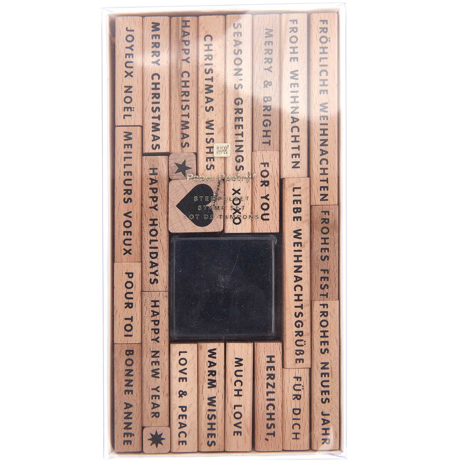 Stempelset "Merry Christmas" 27-teilig Stempelset "Merry Christmas" 27-teilig