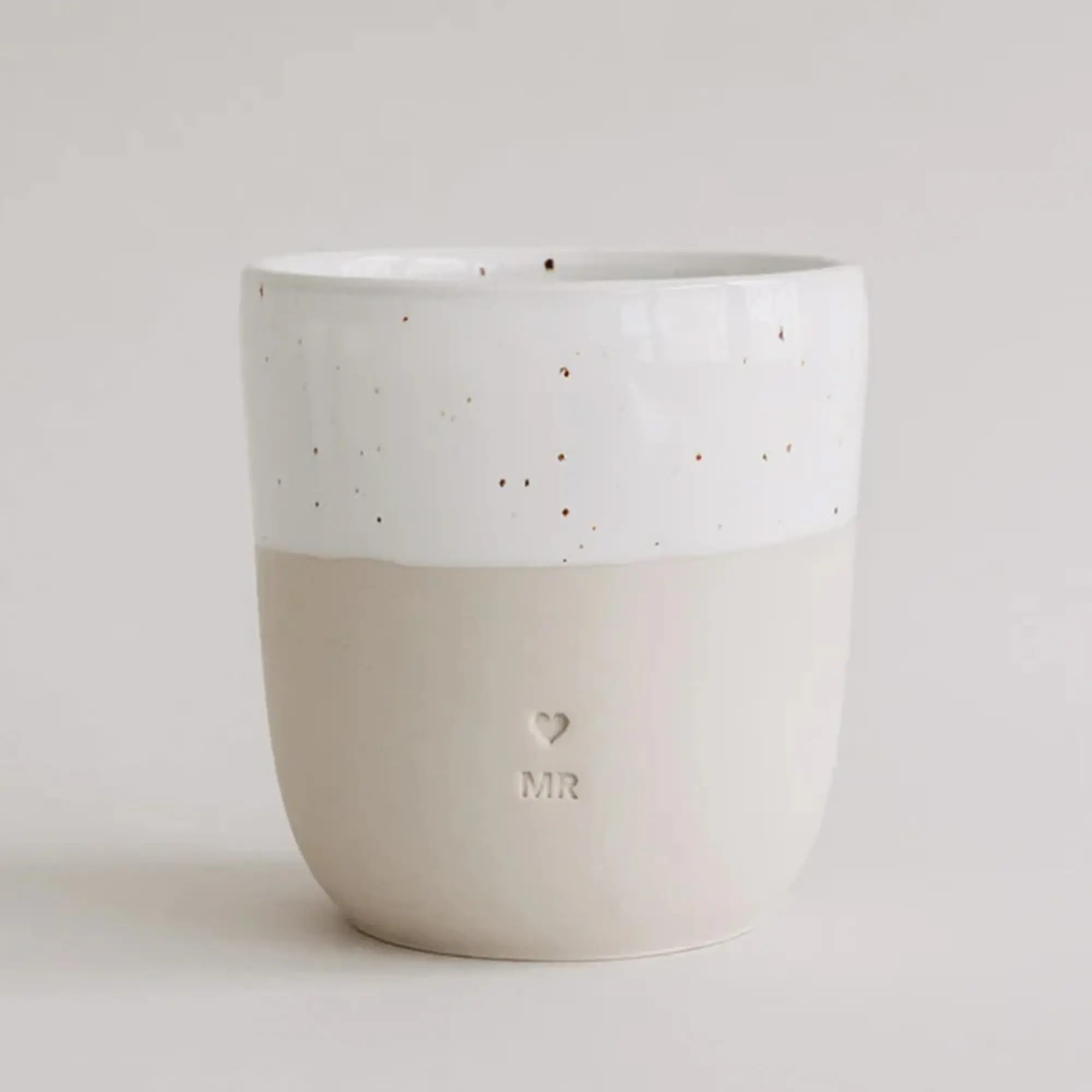 Becher, Tasse, Keramik, Weiß, Glasur