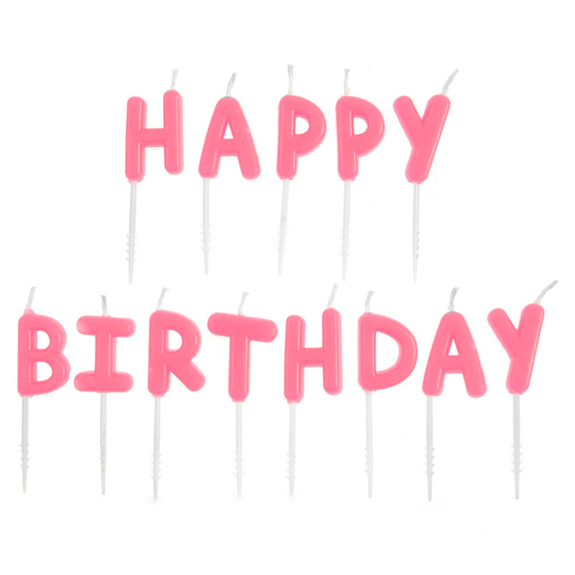 Geburstagskerzen "Happy Birthday" - Neon Pink Geburstagskerzen "Happy Birthday" - Neon Pink