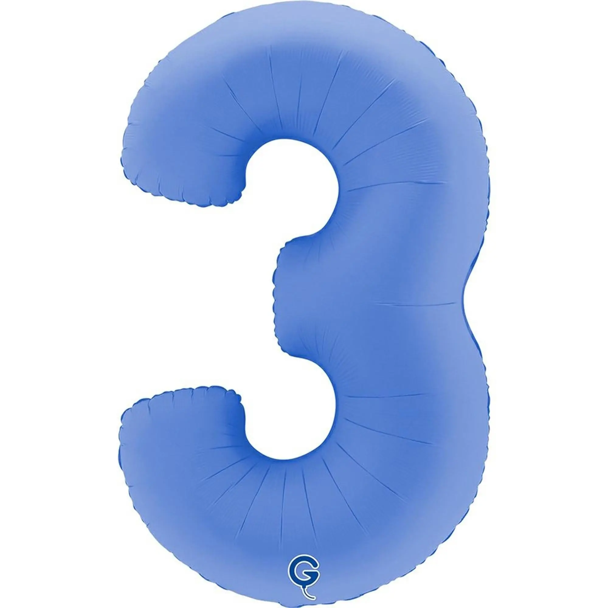 3D-Ballon, Foilballon, Zahlballon, Birthday-Dekoration, Blau